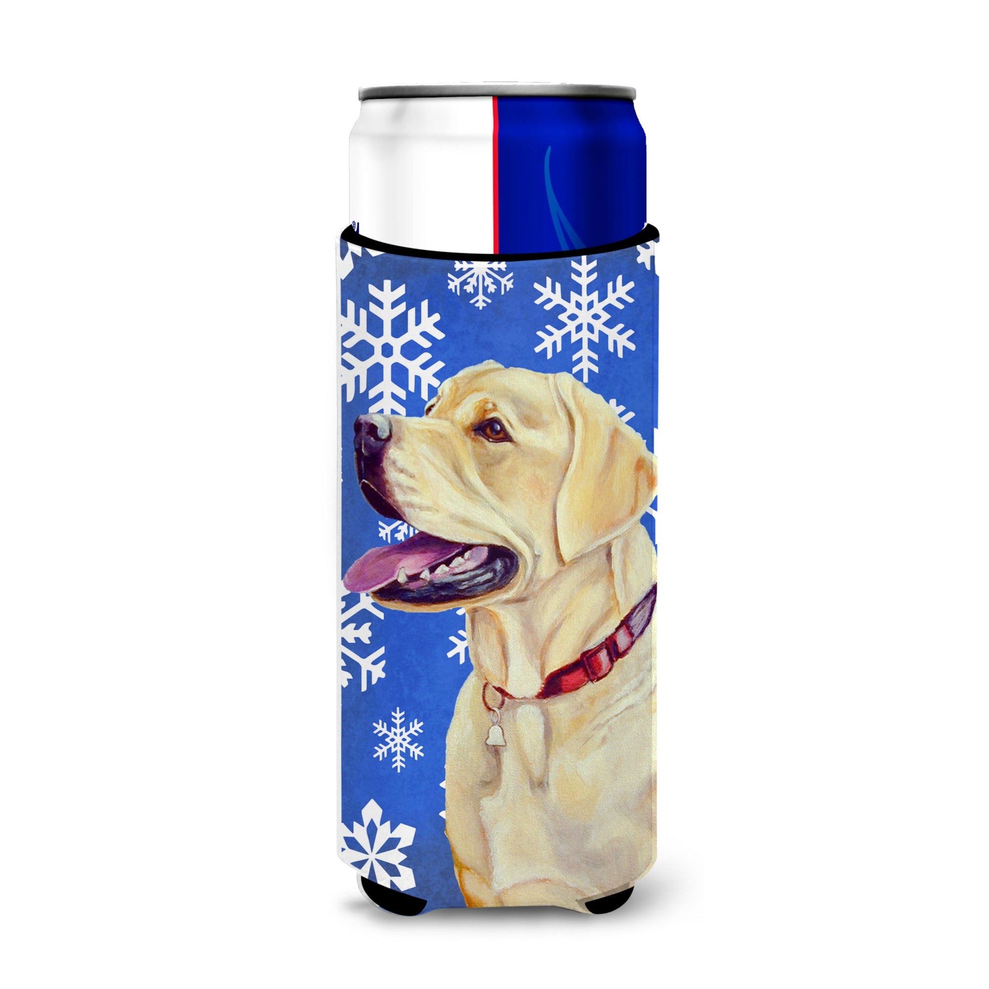 Labrador Winter Snowflakes Holiday Ultra Beverage Insulators For Slim Cans Lh9293Muk