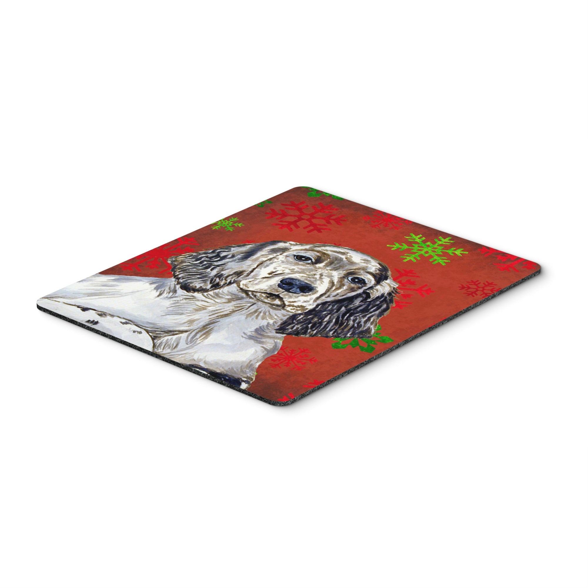 Caroline'S Treasures English Setter Red & Green Snowflakes Christmas Mouse Pad/Hot Pad/Trivet (Lh9322Mp)