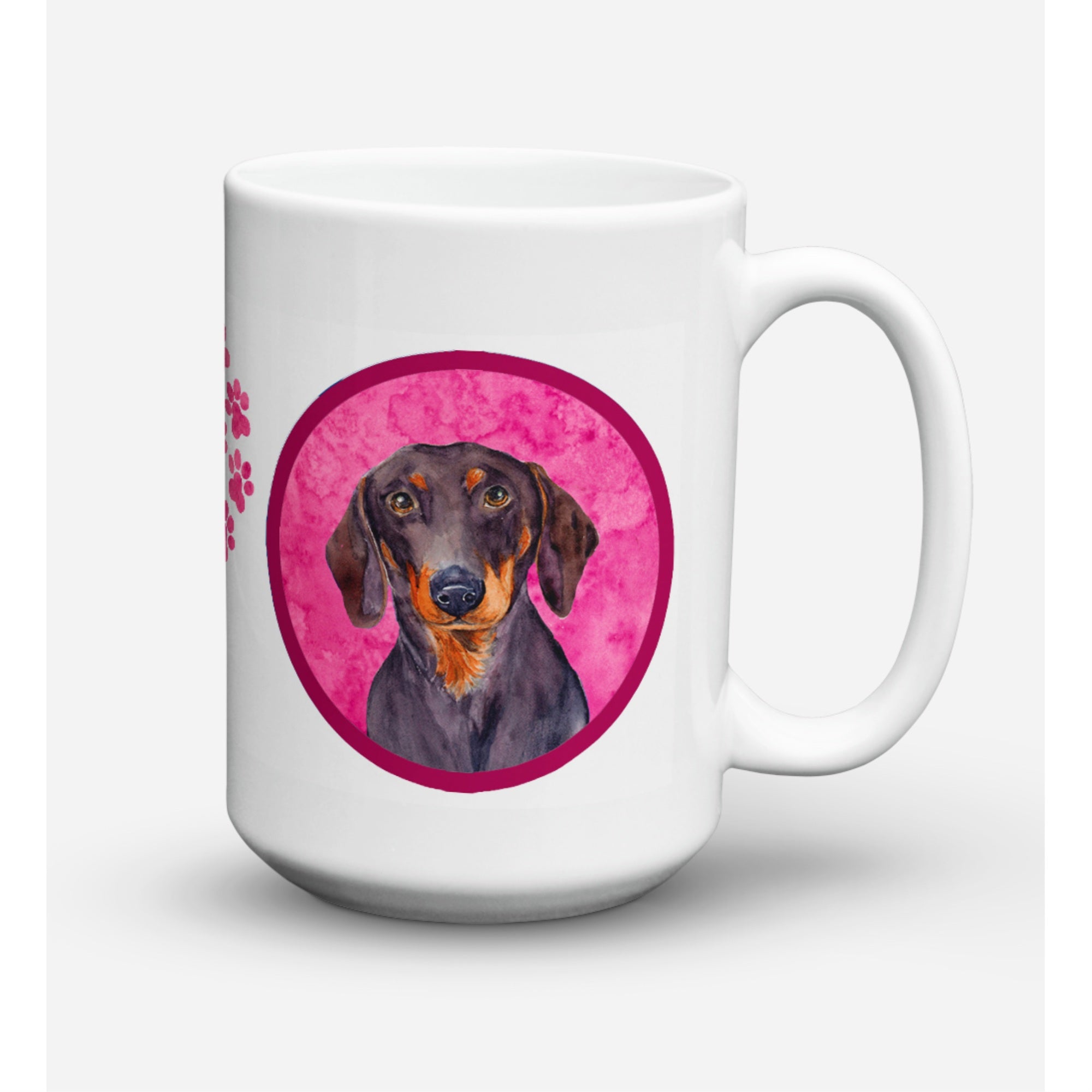 Caroline'S Treasures Lh9358Pk-Cm15 Dachshund Microwavable Ceramic Coffee Mug, 15 Oz, Multicolor