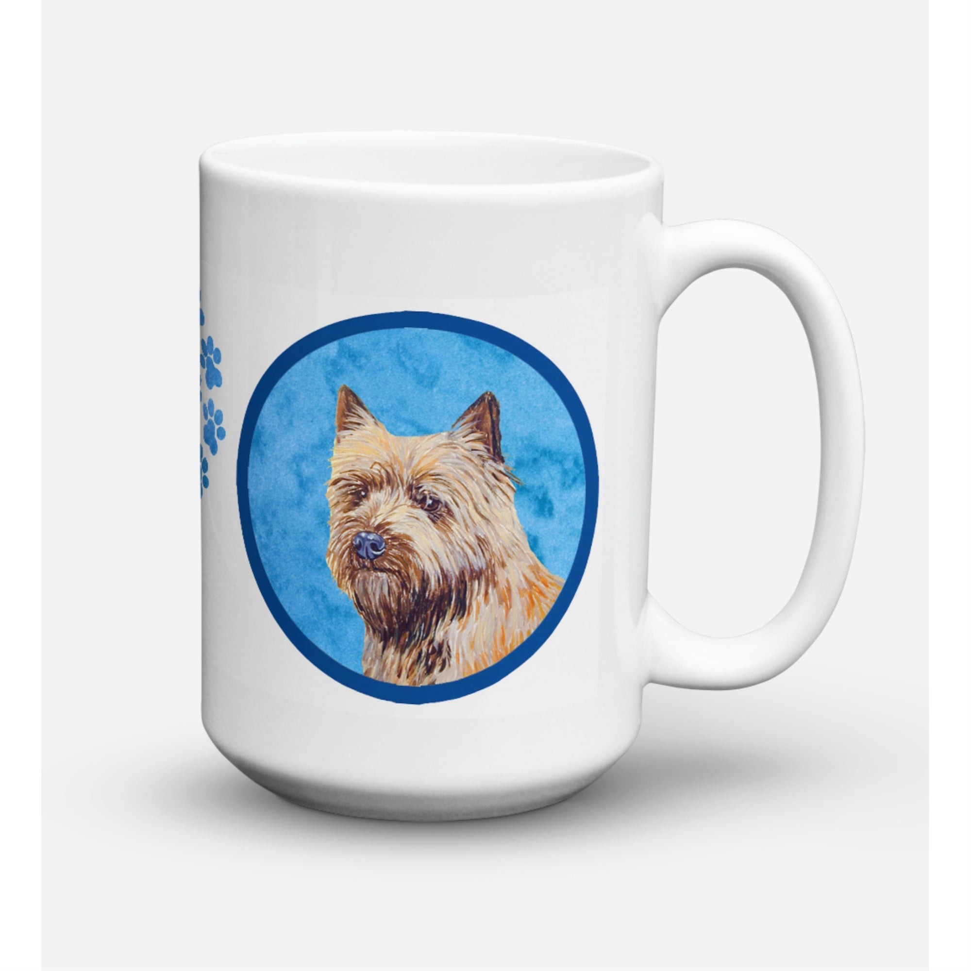 Caroline'S Treasures Lh9365Bu-Cm15 Cairn Terrier Microwavable Ceramic Coffee Mug, 15 Oz, Multicolor