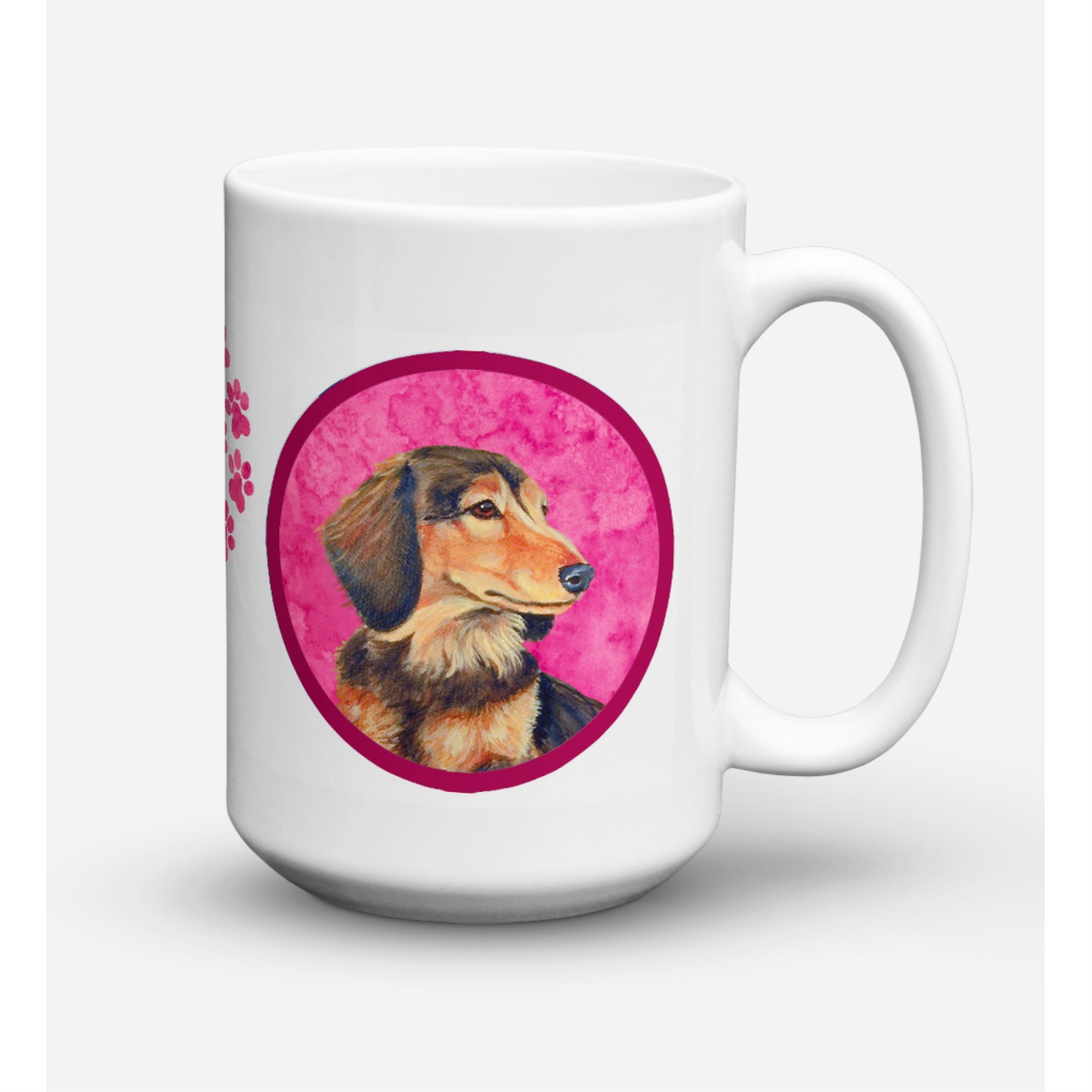 Caroline'S Treasures Lh9391Pk-Cm15 Dachshund Microwavable Ceramic Coffee Mug, 15 Oz, Multicolor