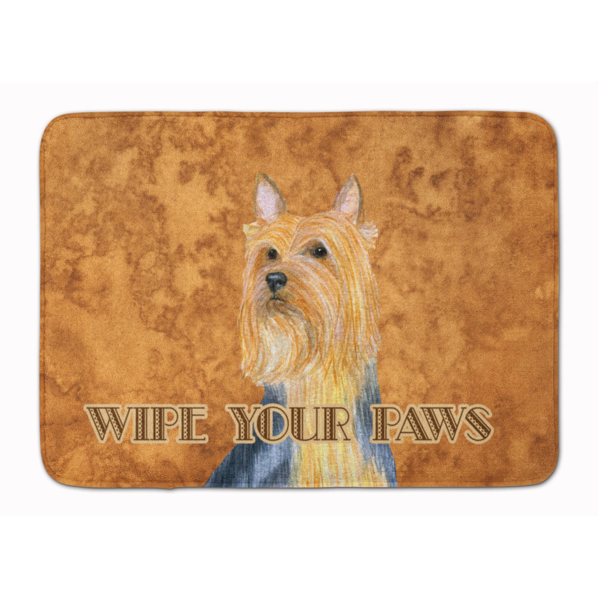 Caroline'S Treasures Silky Terrier Wipe Your Paws Floor Mat, 19 X 27, Multicolor