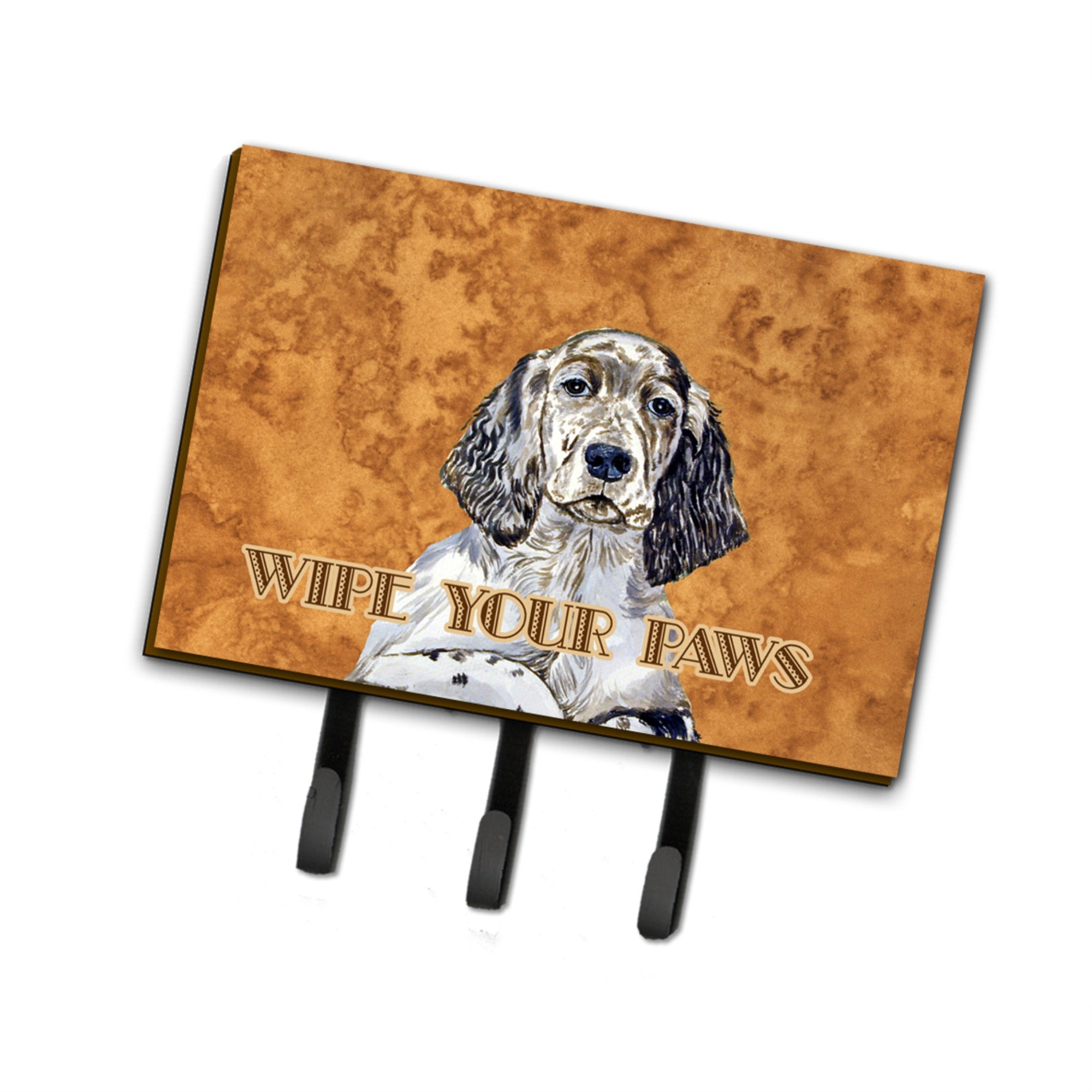 Caroline'S Treasures Lh9446Th68 English Setter Wipe Your Paws Leash Or Key Holder, Large, Multicolor