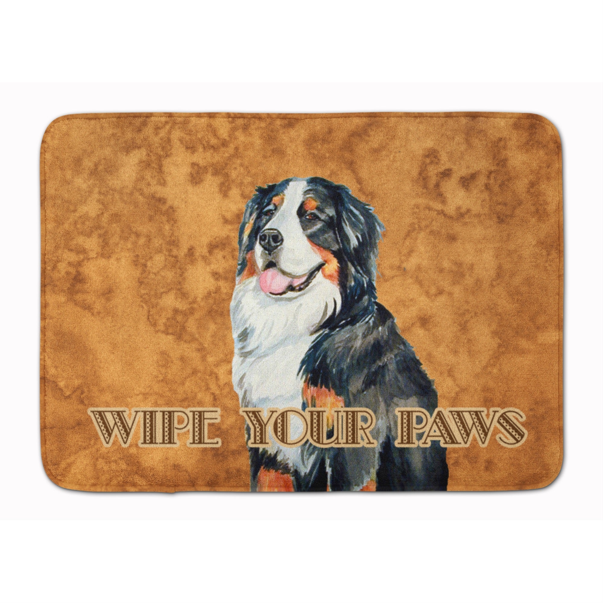 Caroline'S Treasures Bernese Mountain Dog Wipe Your Paws Floor Mat, 19 X 27, Multicolor