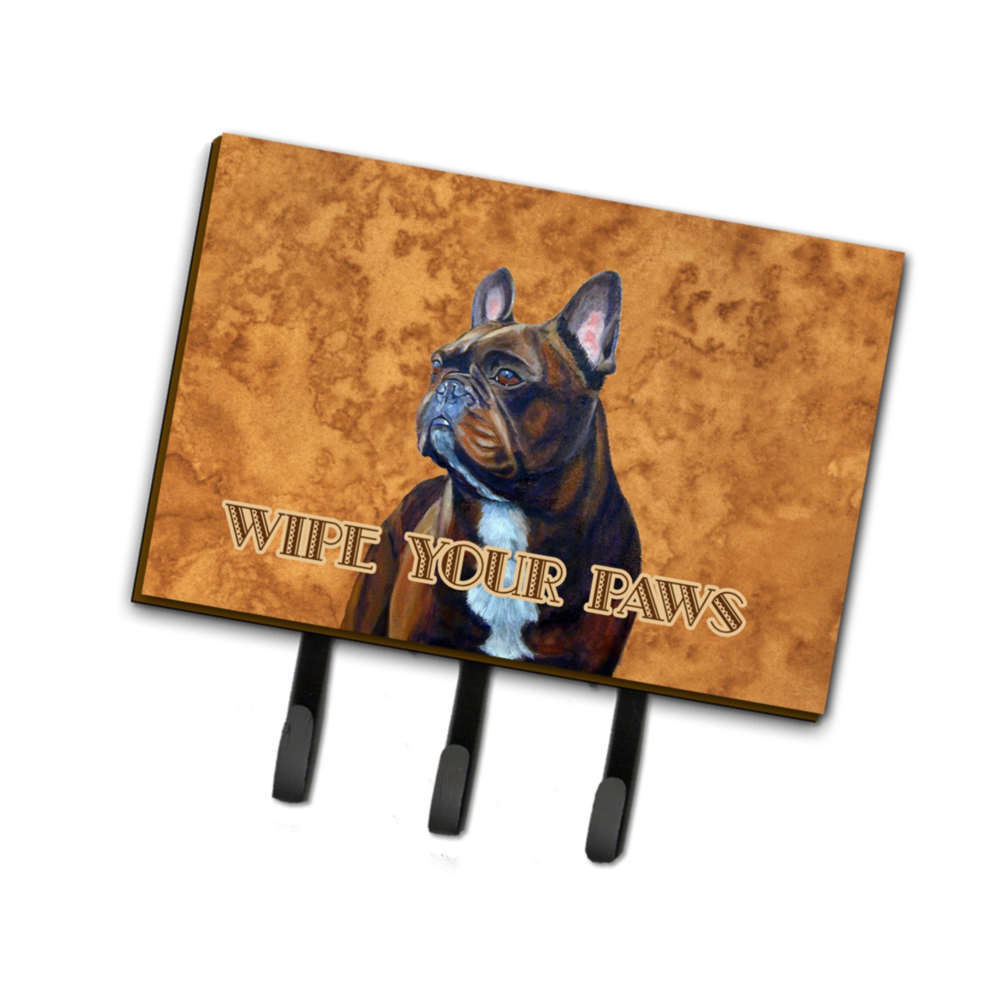 Caroline'S Treasures Lh9455Th68 French Bulldog Wipe Your Paws Leash Or Key Holder, Large, Multicolor