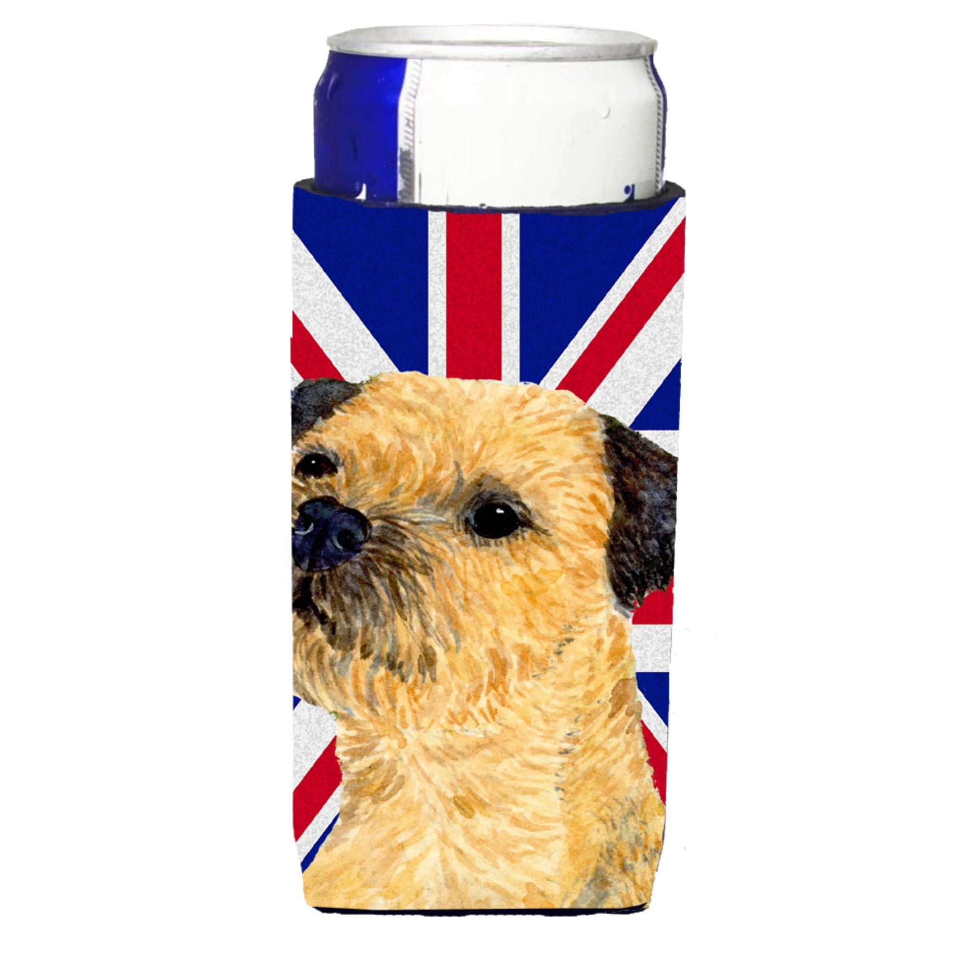 Border Terrier With English Union Jack British Flag Ultra Beverage Insulators For Slim Cans Lh9475Muk
