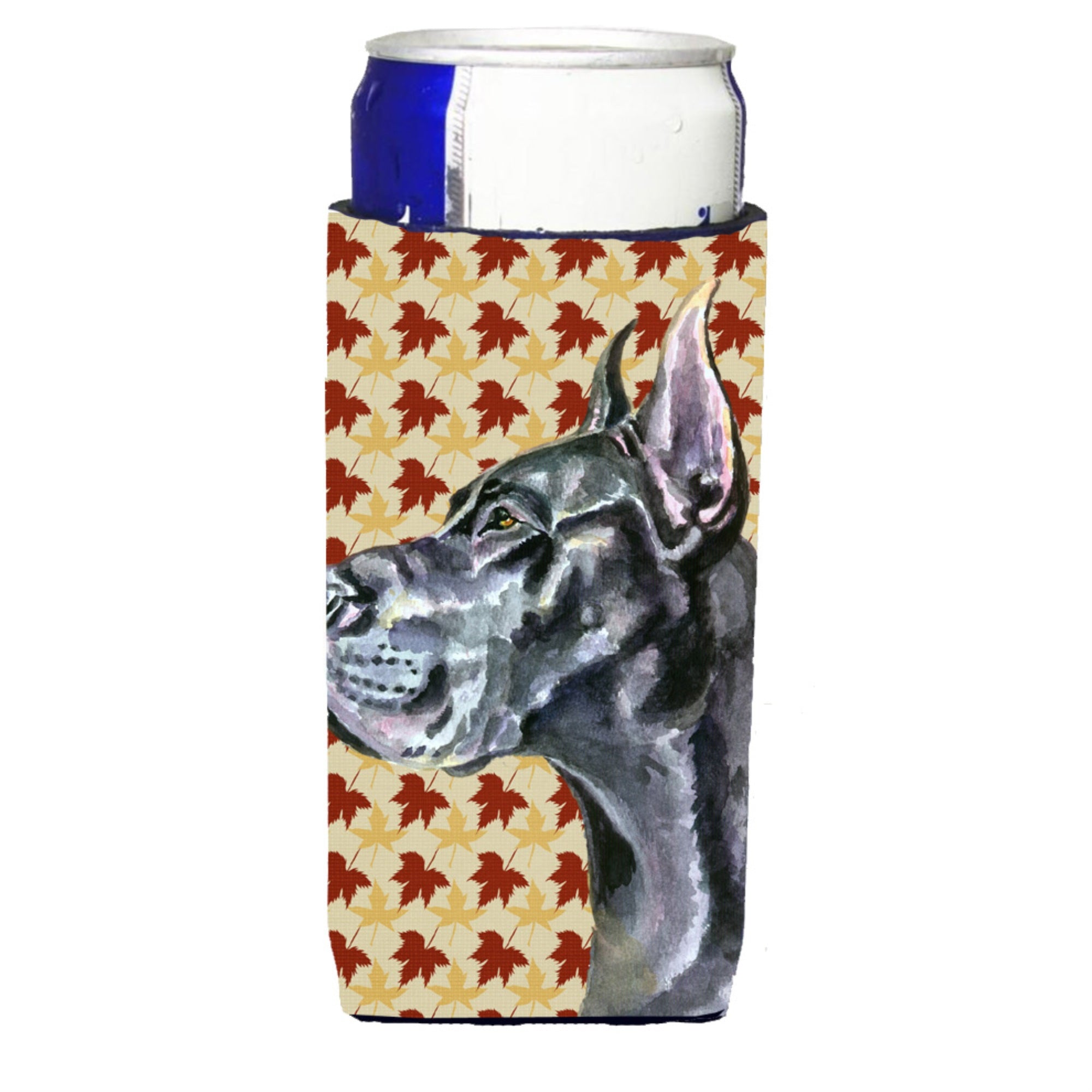 Black Great Dane Fall Leaves Ultra Beverage Insulators For Slim Cans Lh9557Muk