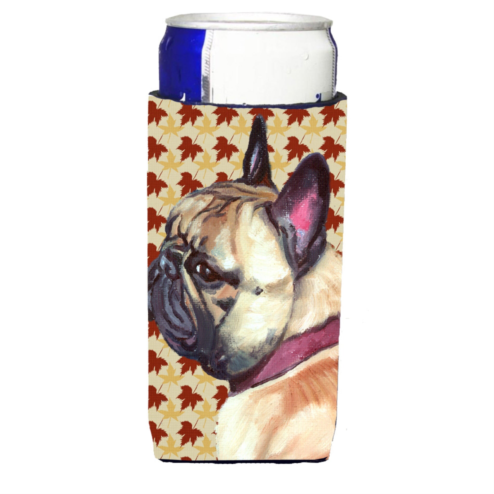 French Bulldog Frenchie Fall Leaves Ultra Beverage Insulators For Slim Cans Lh9559Muk