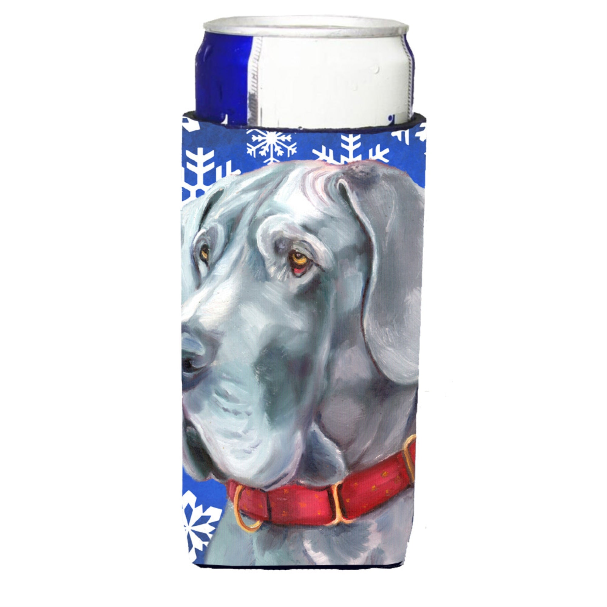 Great Dane Winter Snowflakes Holiday Ultra Beverage Insulators For Slim Cans Lh9584Muk