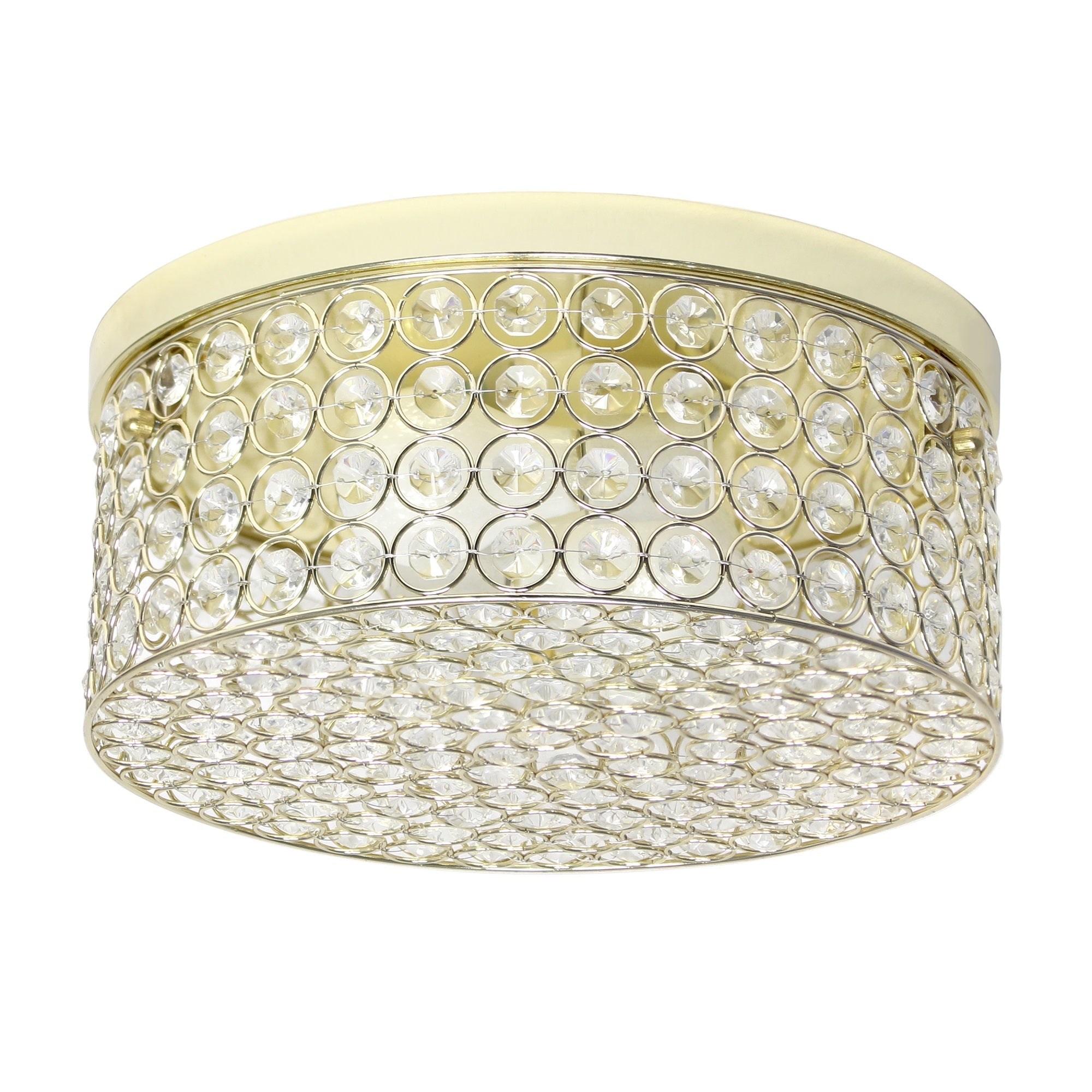 Lalia Home Glam 2 Light 12 Inch Round Flush Mount, Gold