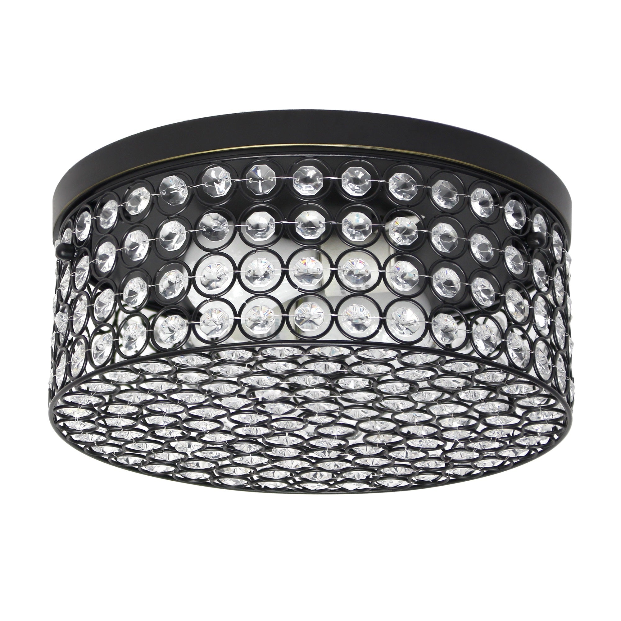 Lalia Home Glam 2 Light 12 Inch Round Flush Mount, Restoration Bronze