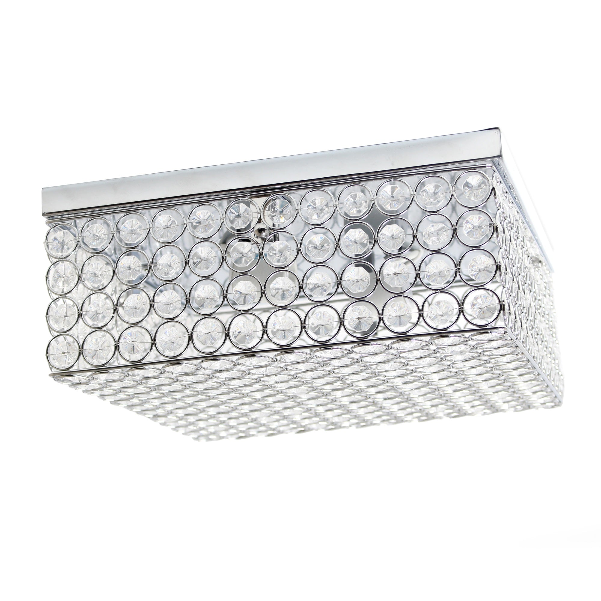 Lalia Home Glam 2 Light 12 Inch Square Flush Mount, Chrome