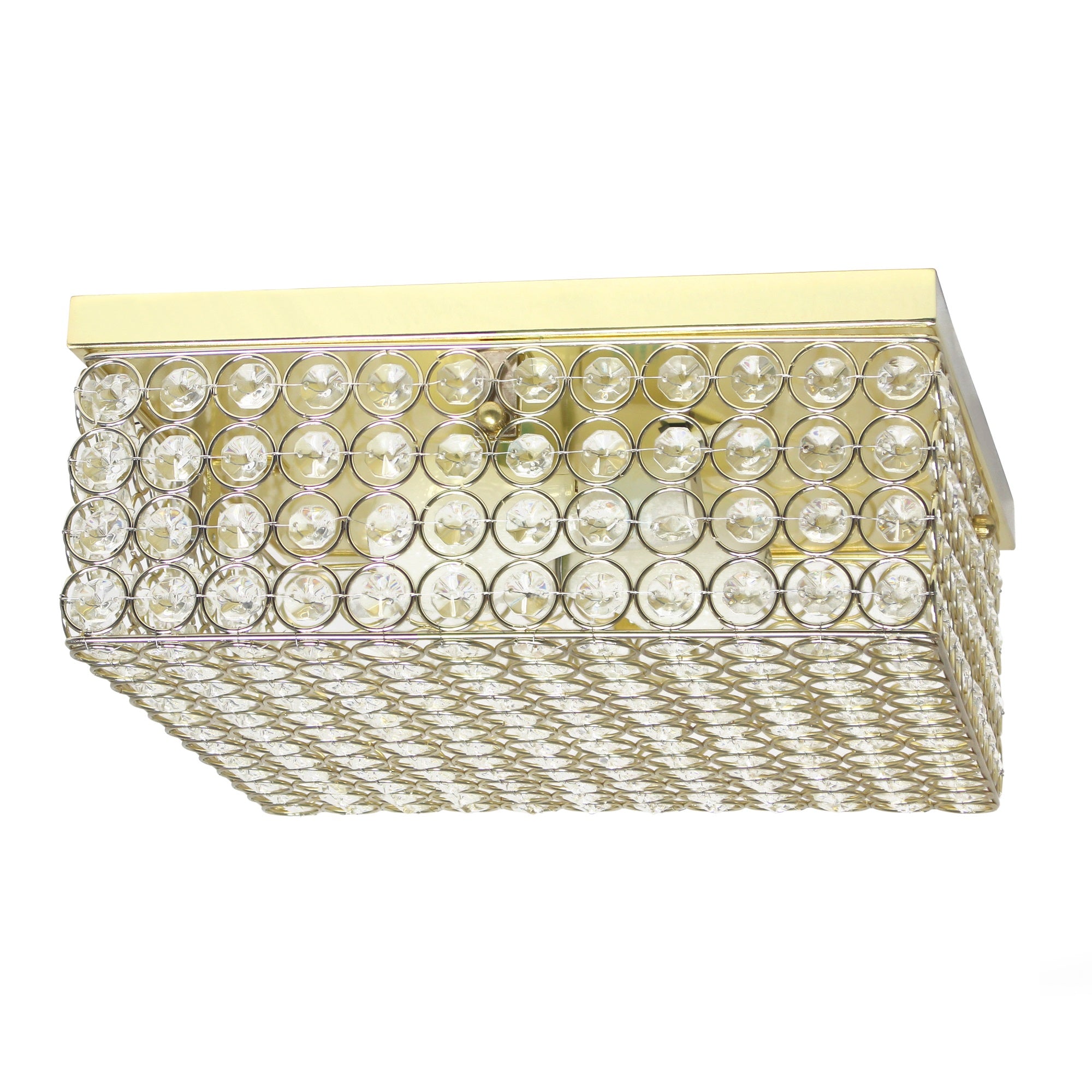 Lalia Home Glam 2 Light 12 Inch Square Flush Mount, Gold