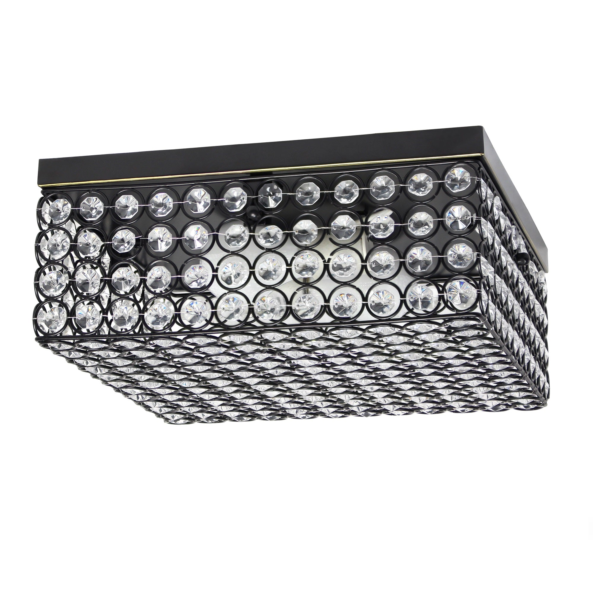 Lalia Home Glam 2 Light 12 Inch Square Flush Mount, Restoration Bronze