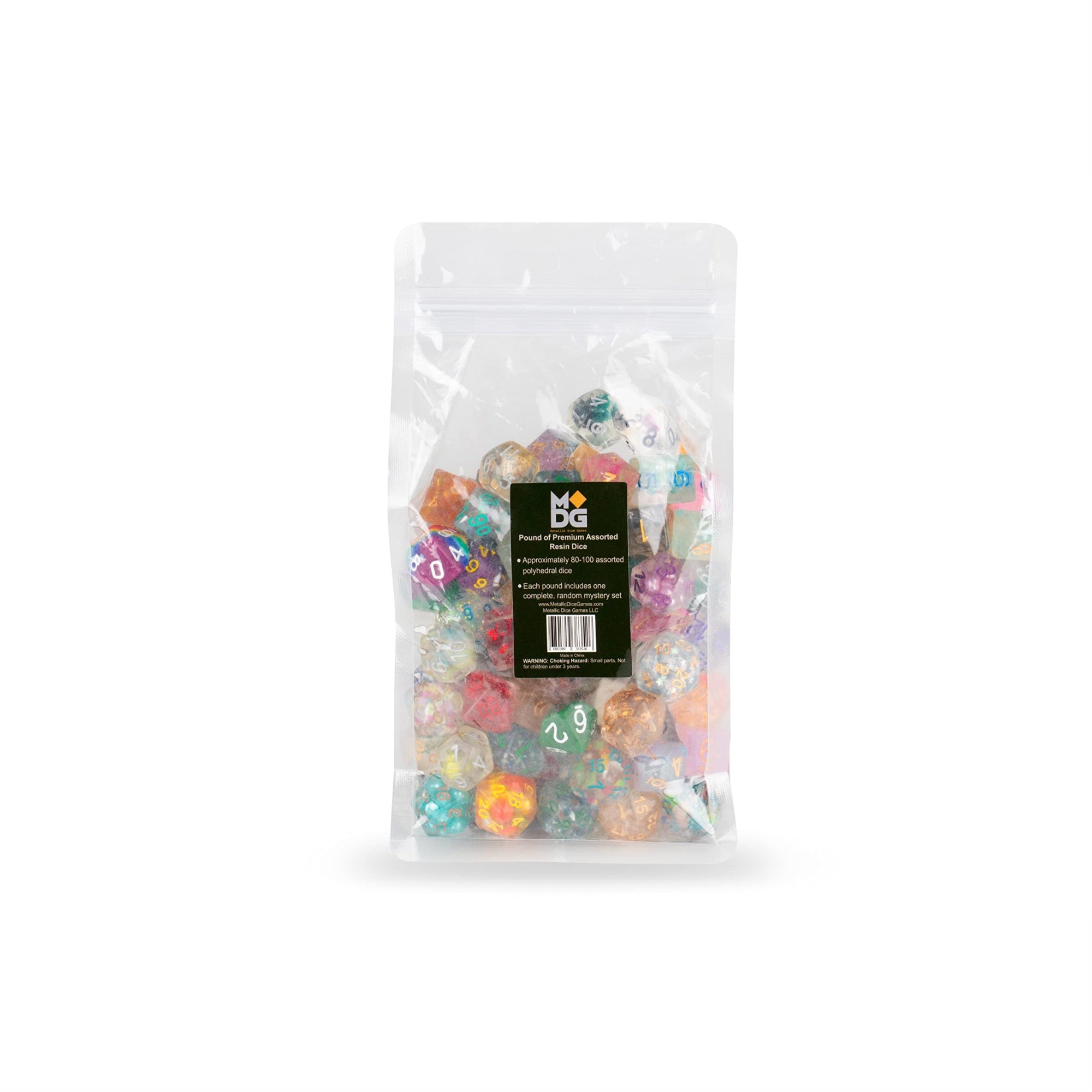 FanRoll by Metallic Dice Games Premium Assorted Dozens of Resin Dice, Pound of DND Dice, Role Playing Game Dice for Dungeons and Dragons
