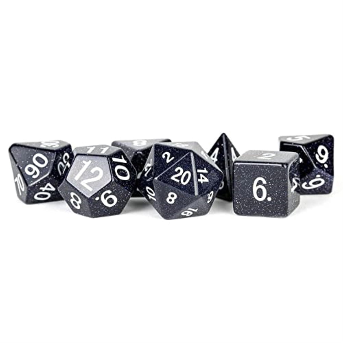 Metallic Dice Games Lic103 Sandstone Dice Game Blue - Set Of 7