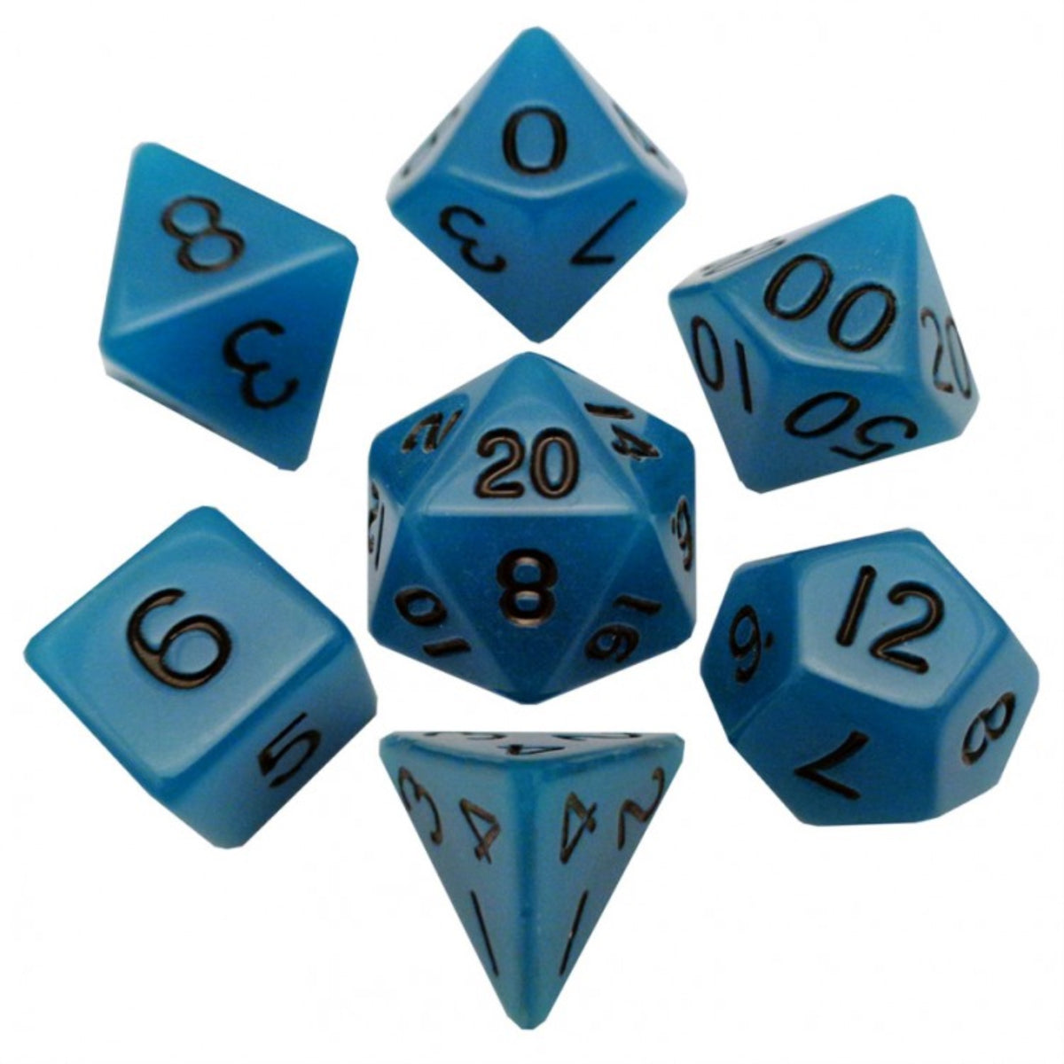 7-Set: 16Mm: Gnd Bu W/ Bk Numbers