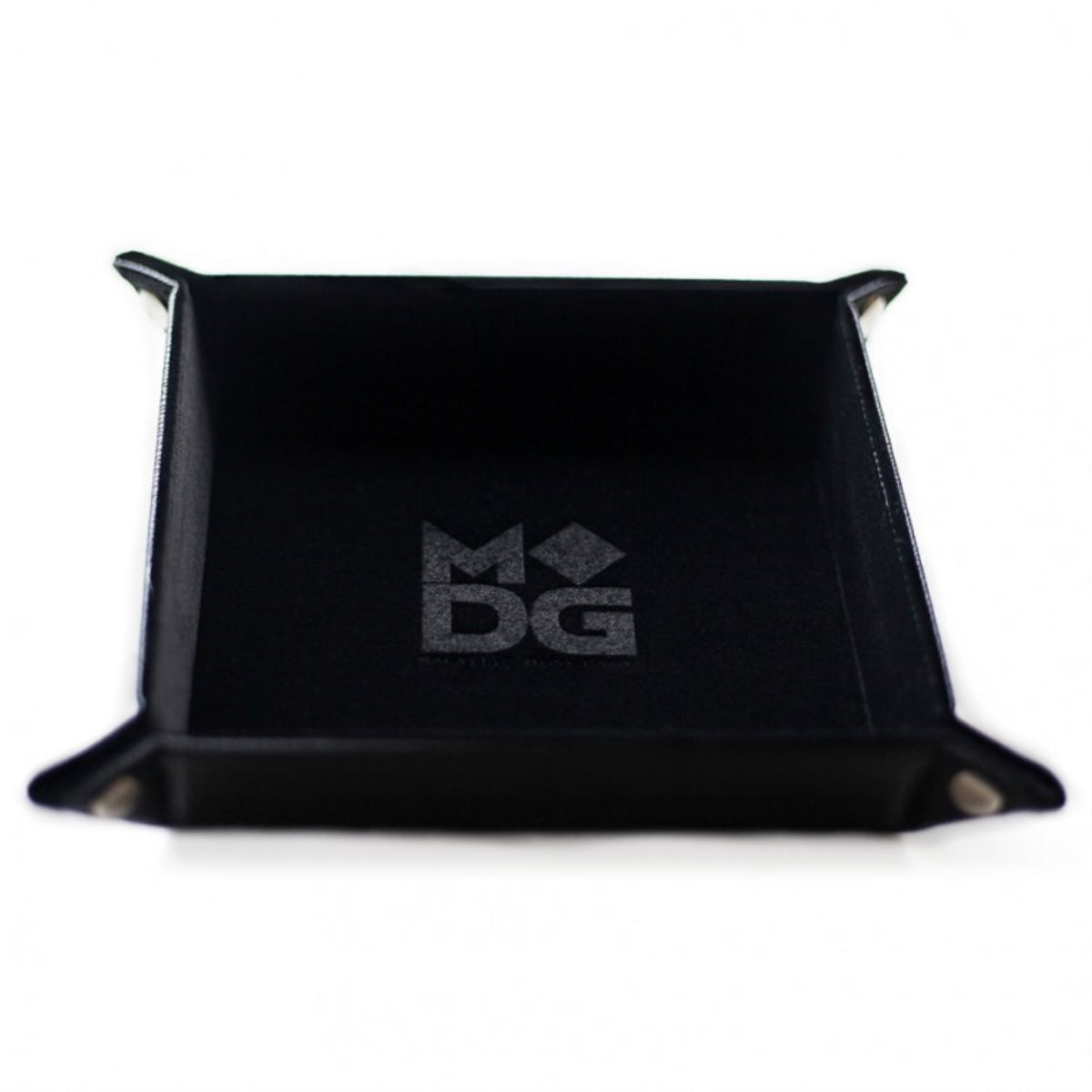 Folding Dice Tray: Velvet 10X10 Bk