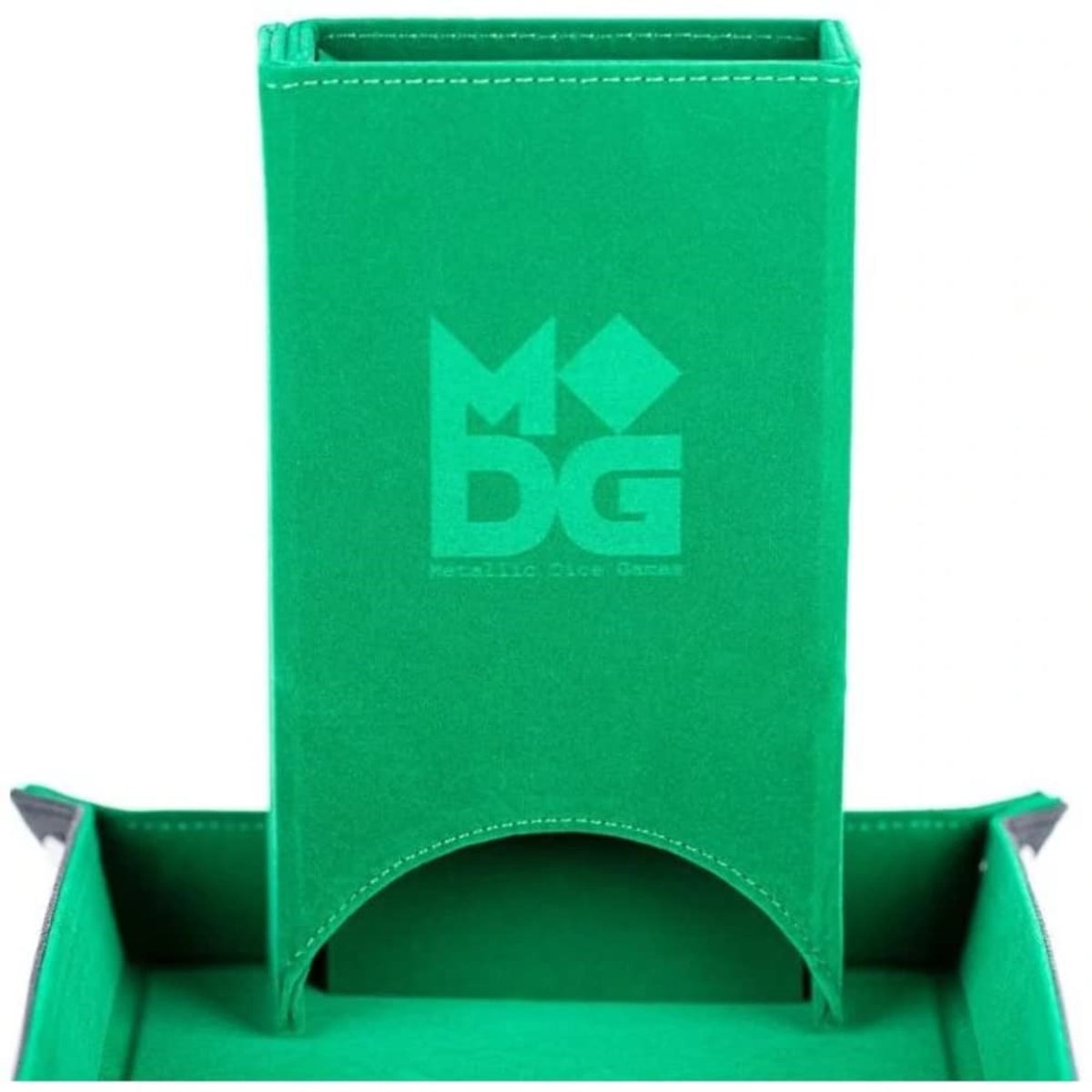 Metallic Dice Games Fanroll Fold Up Dice Tower: Green, Role Playing Game Dice Accessories For Dungeons And Dragons