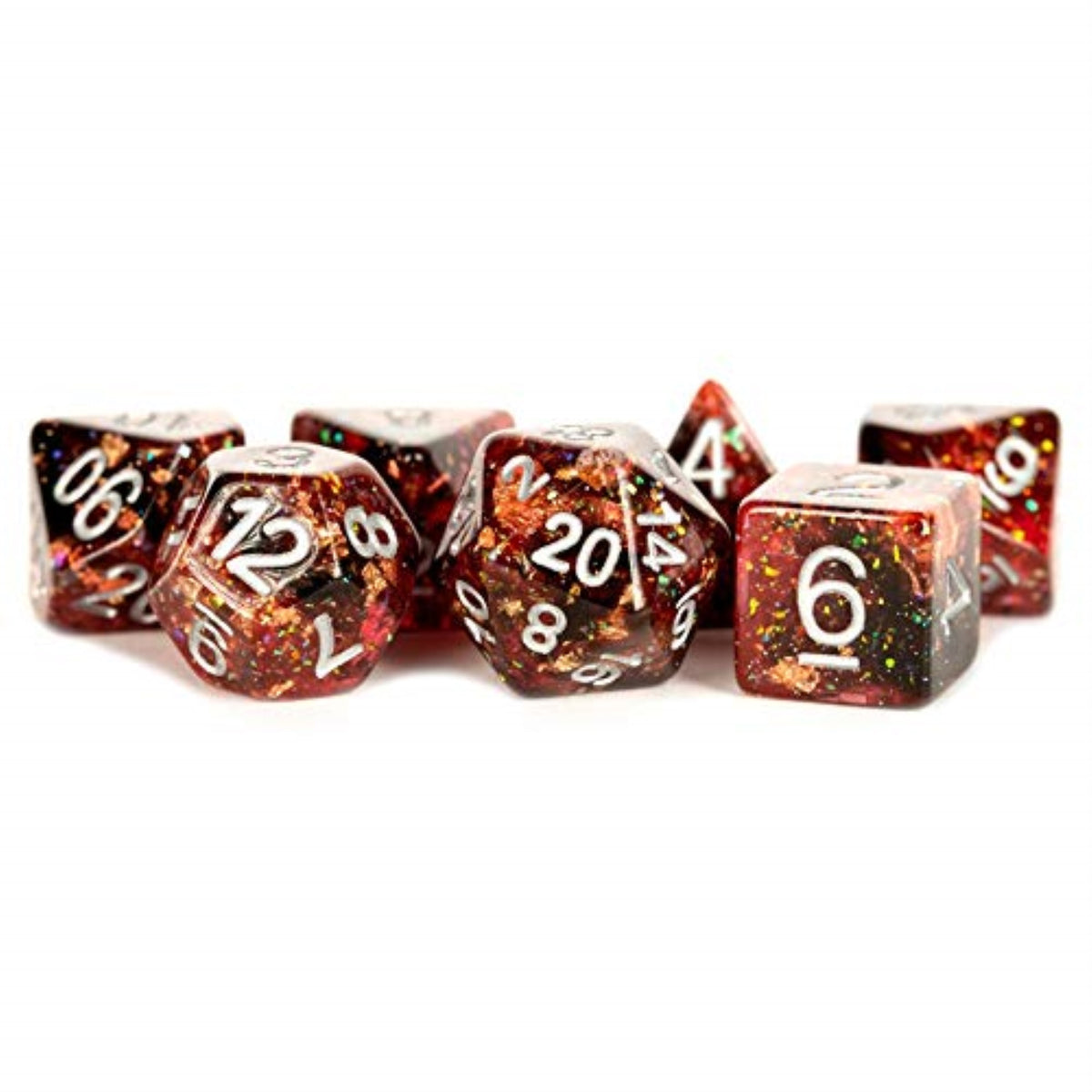 Metallic Dice Games Lic631 Eternal Fire Dice - Set Of 7