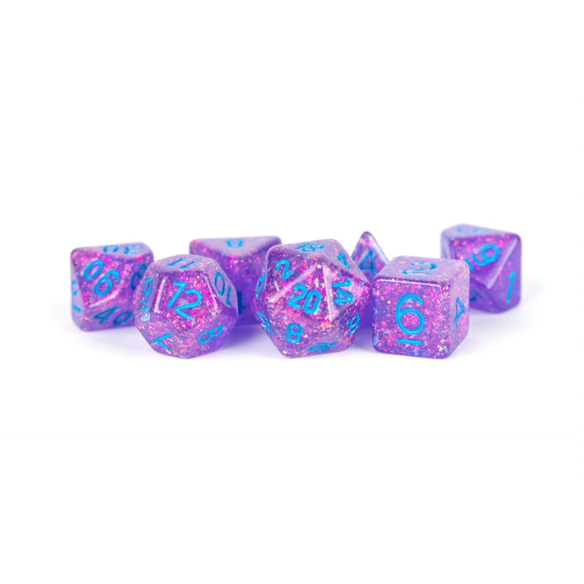 16Mm Resin Flash Dice Poly Dice Set: Purple