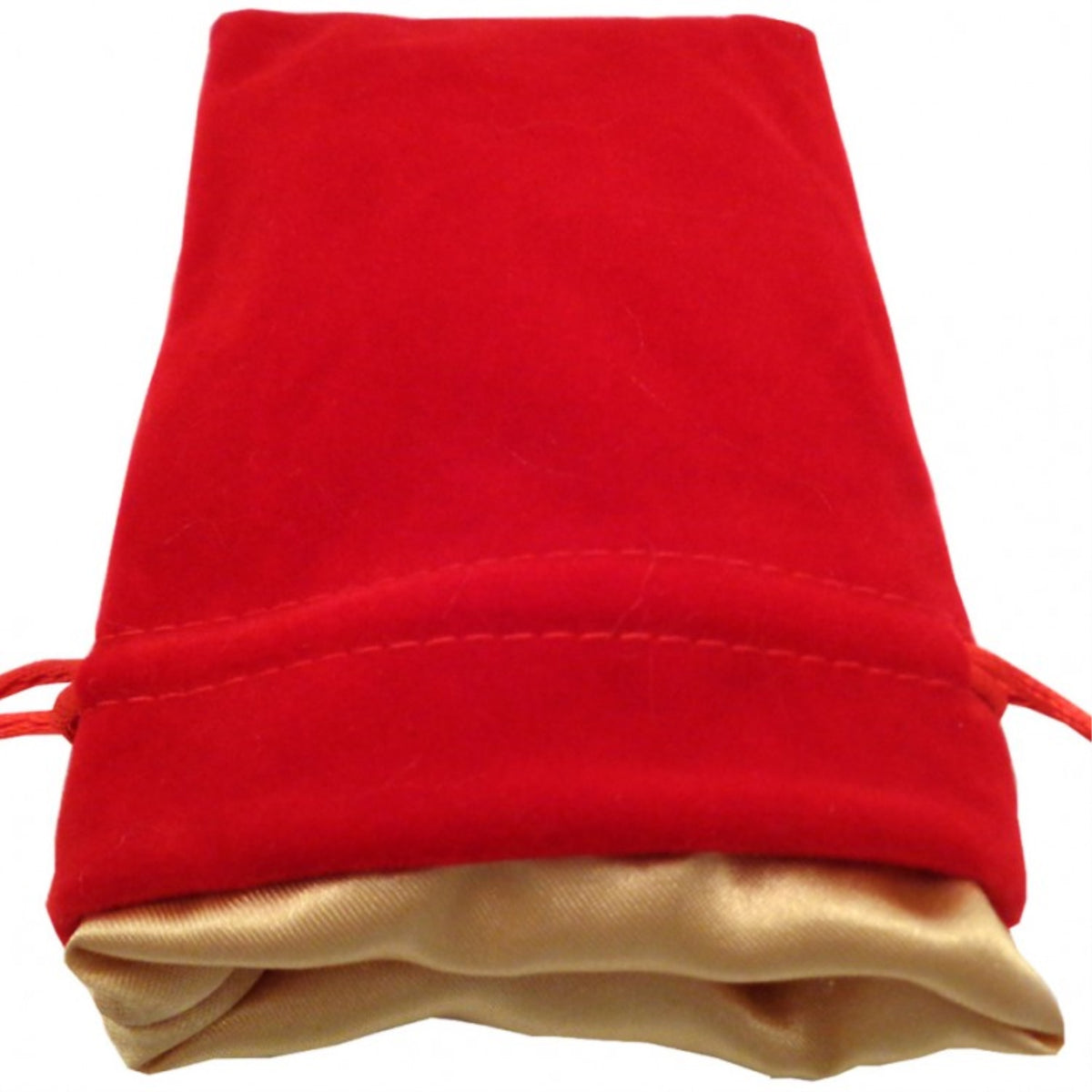Dice Bag: 4X6: Velvet/Satin: Rd/Gd