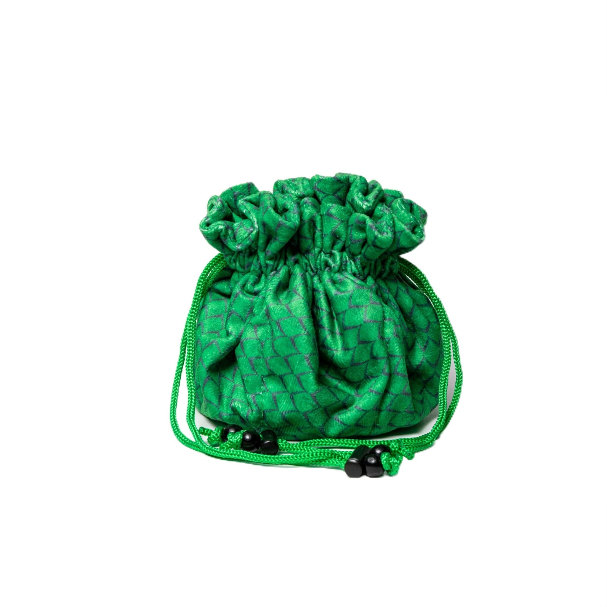 Metallic Dice Games Fanroll Dragon Stormtm Velvet Compartment Dice Bag: Green Dragon Scales