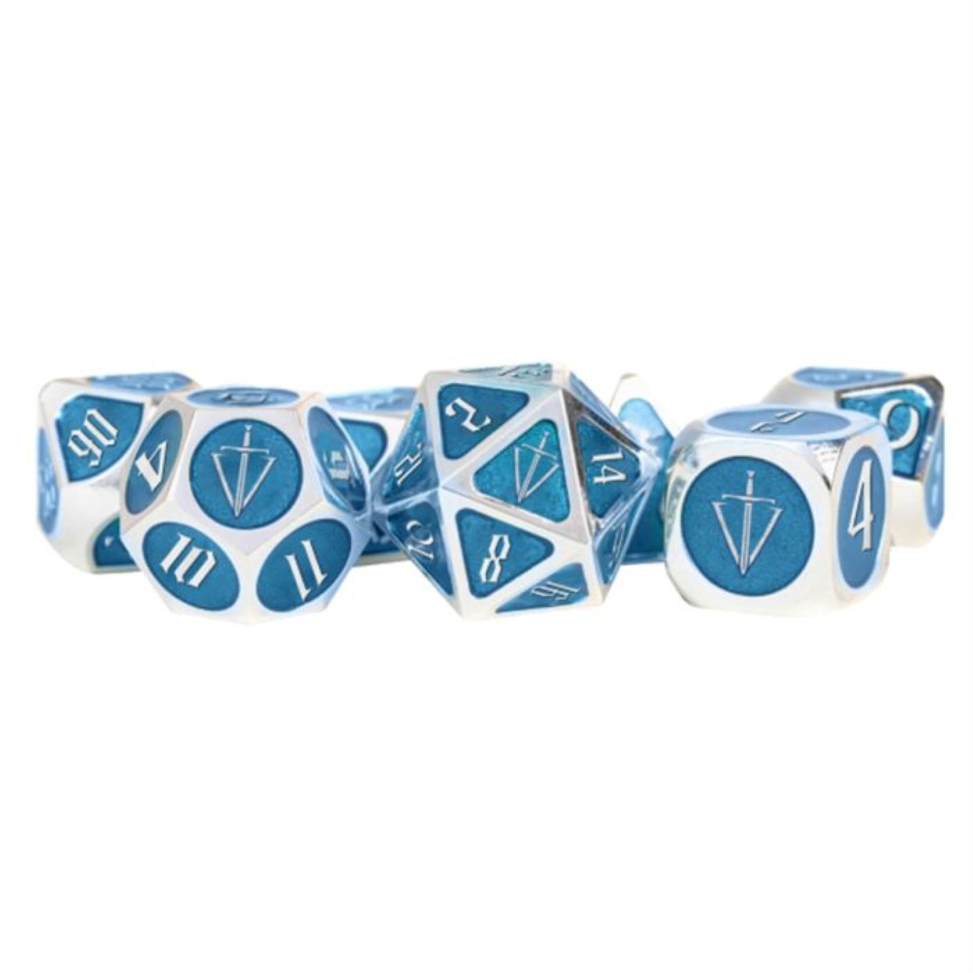 7-Set: Metal: Tales Of The Valiant: Silver W/Lt Bu Enamel