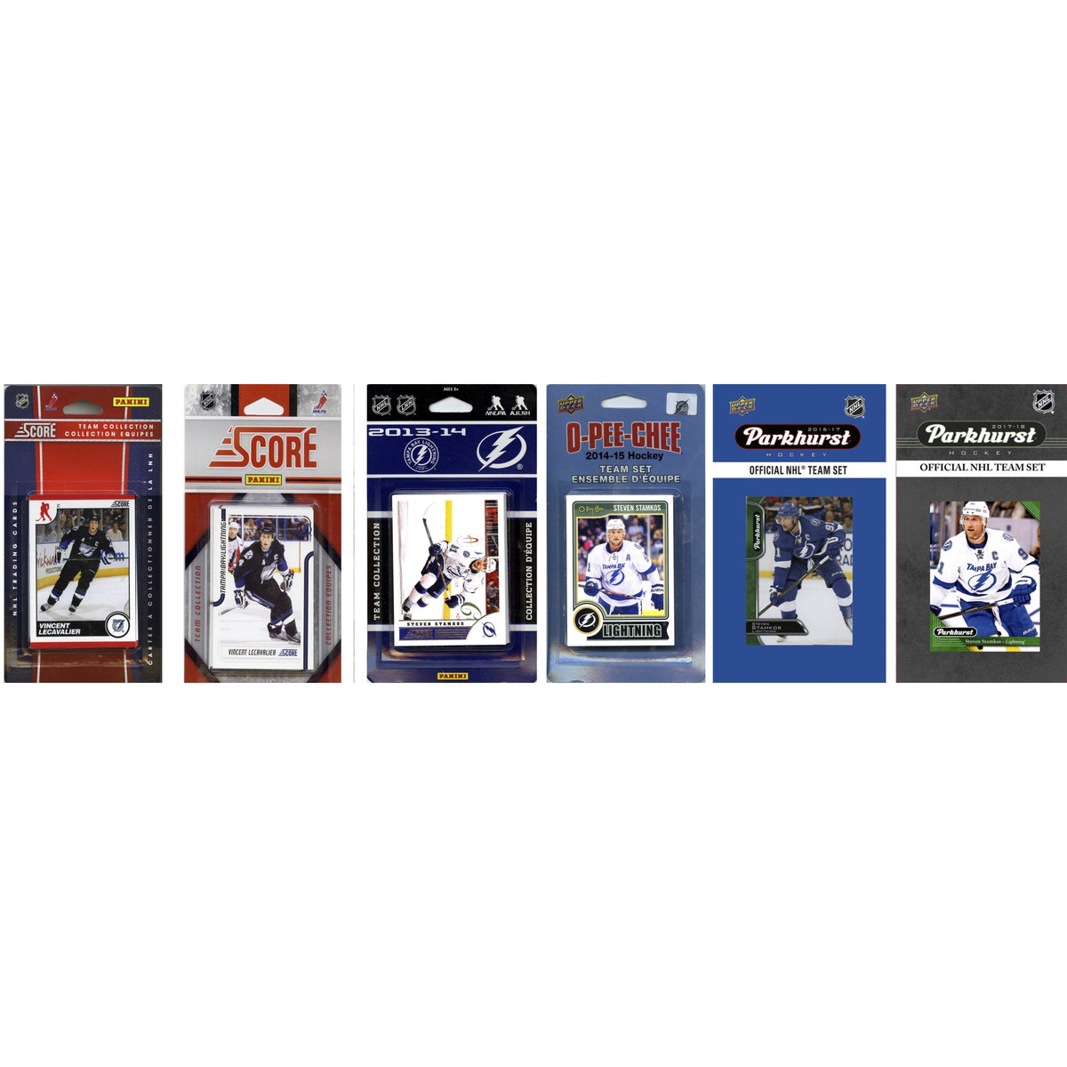 Nhl Tampa Bay Lightning 6 Different Licensed Trading Card Team Sets