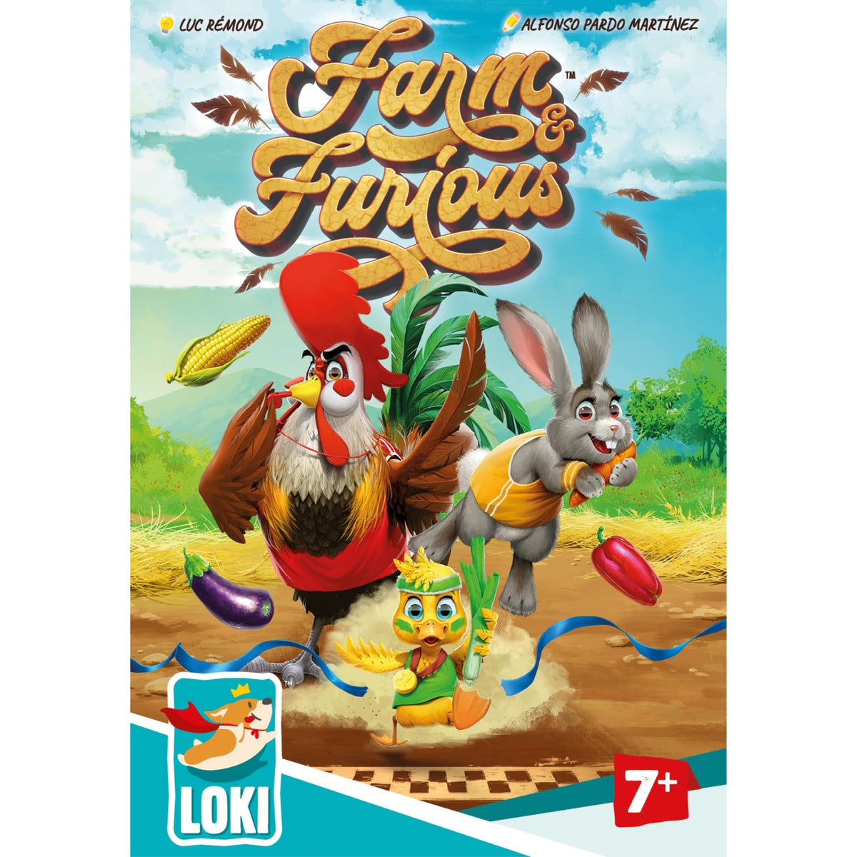 Iello France Farm & Furious - Animal Racing Card Game, Kids & Family, Ages 7+, 2-5 Players, 10 Min