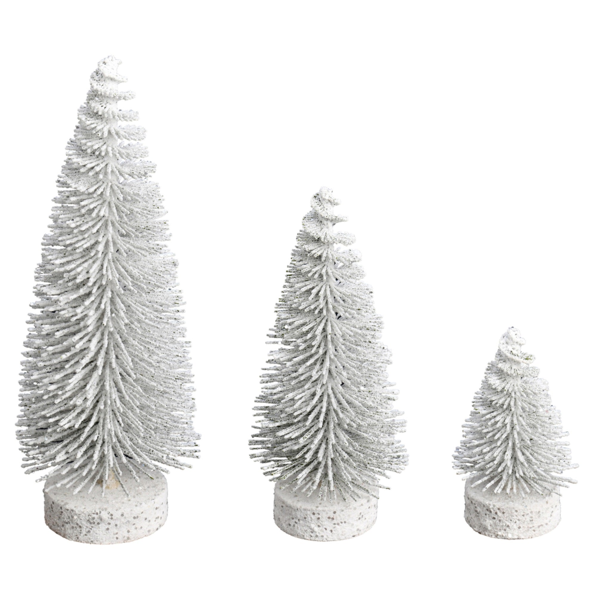3”-5”-7”  White Oval Tree 3/Set