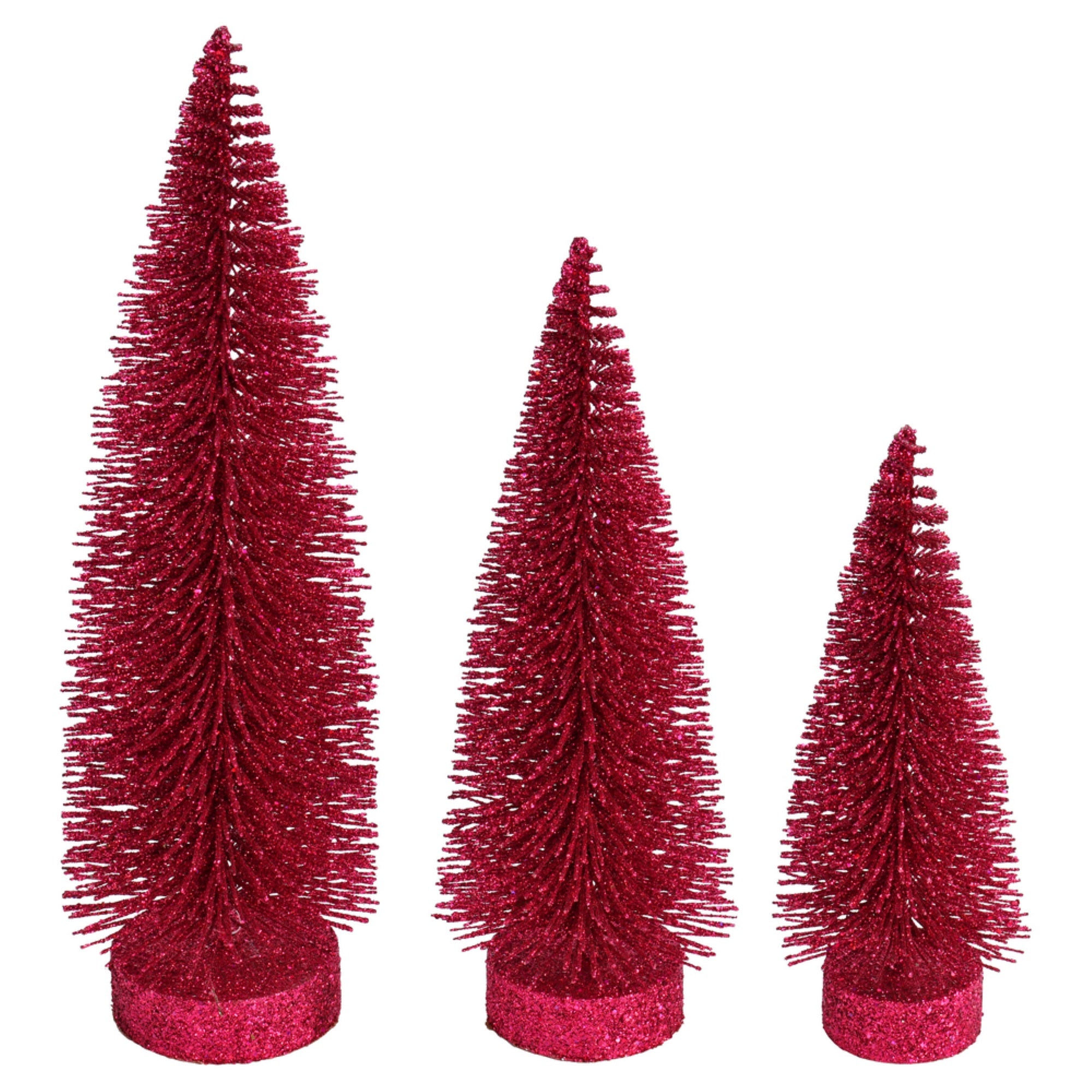 7”-9”-11” Dusty Rose Glit Oval Tree 3Set