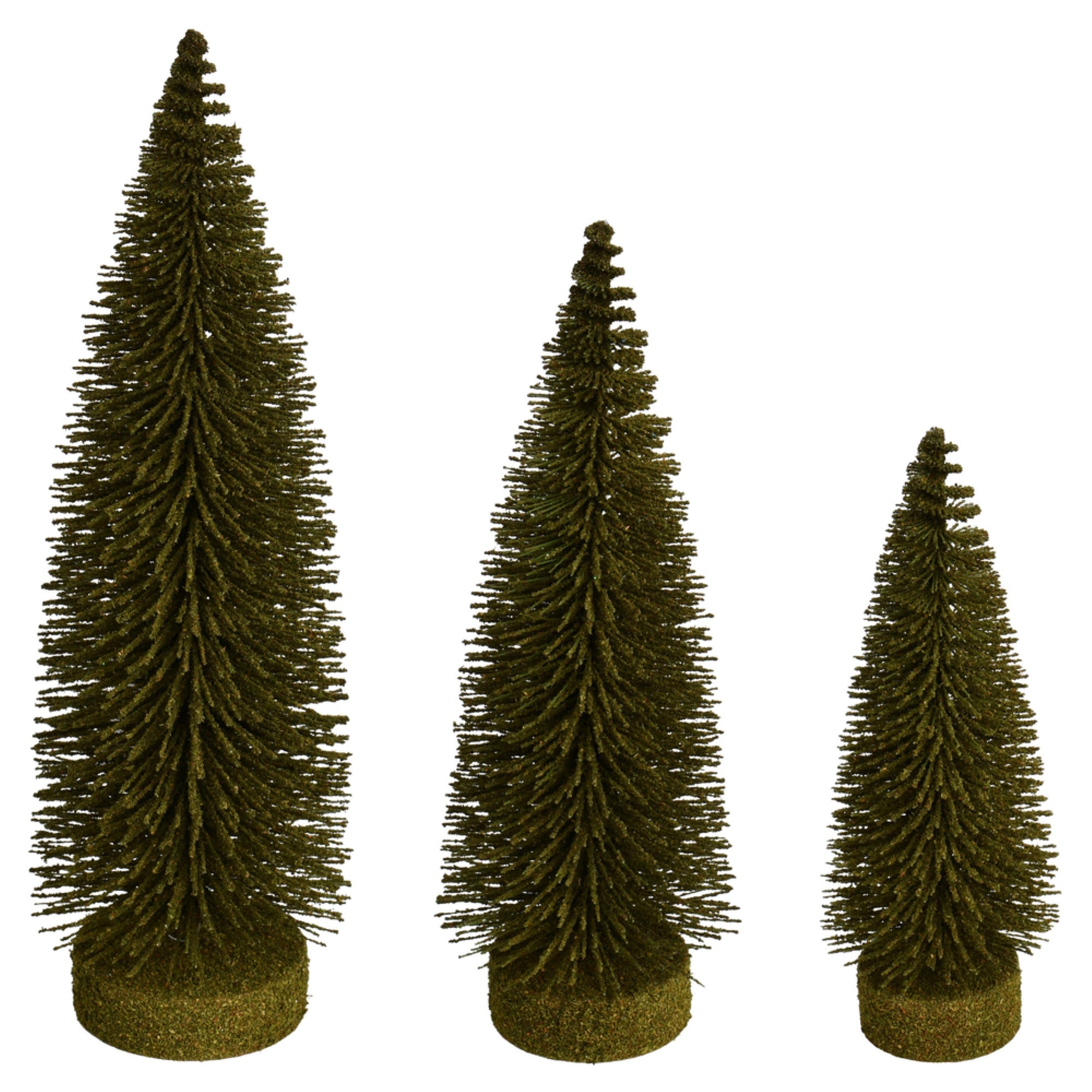 7”-9”-11” Green Oval Tree 3/Set