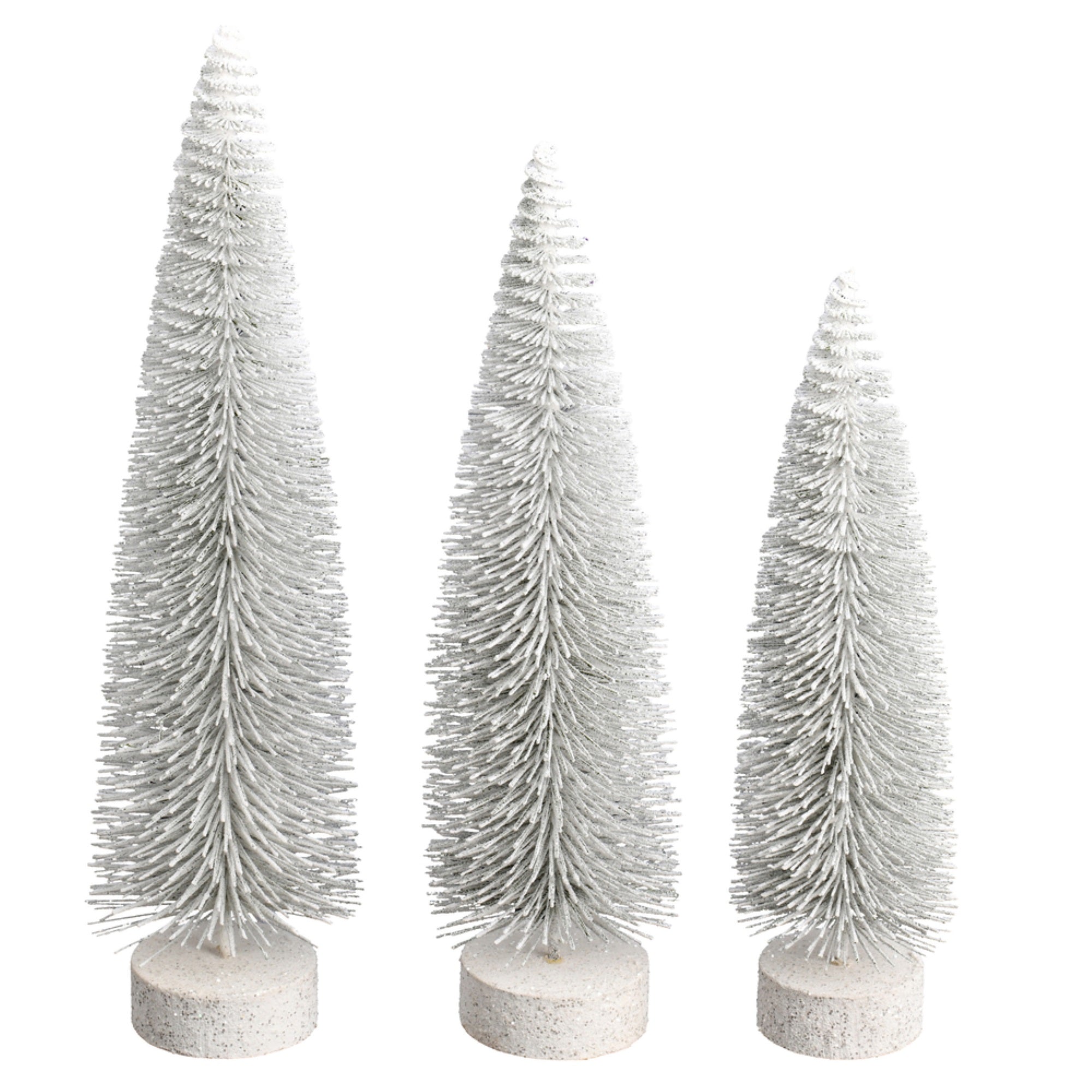 12”-14”-16” White Oval Tree 3/Set