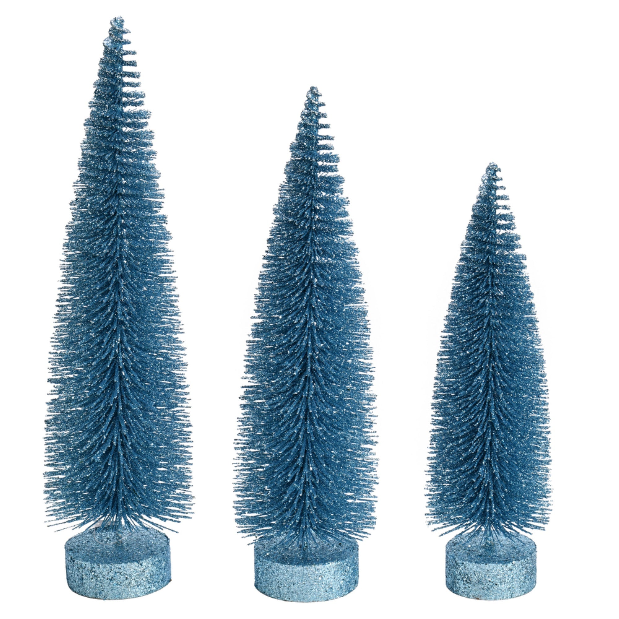 12”-14”-16” Baby Blue Glitt Ov Tree 3Set