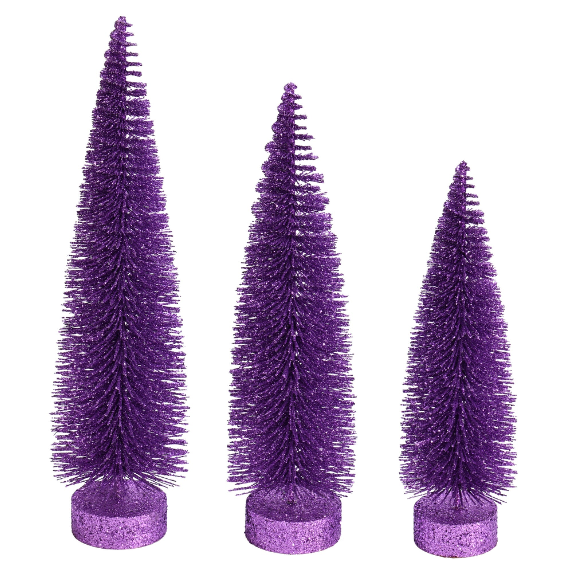 12”-14”-16” Lavender Glit Oval Tree 3Set