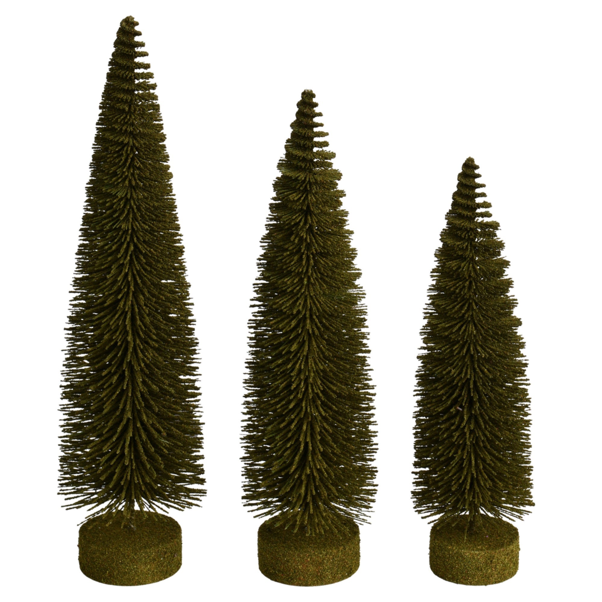 12”-14”-16” Green Oval Tree 3/Set