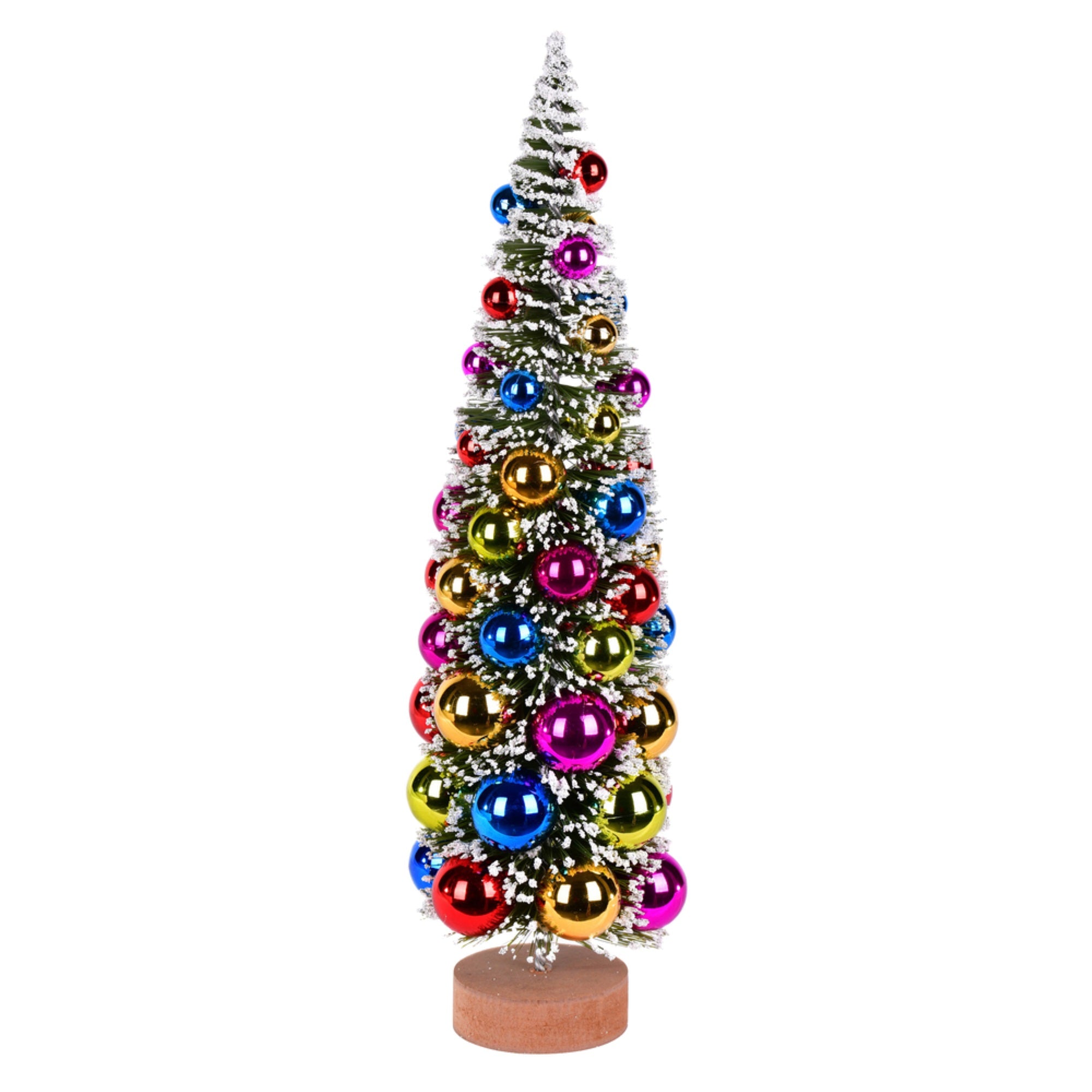 18” Frosted Green Tree with Multi Balls