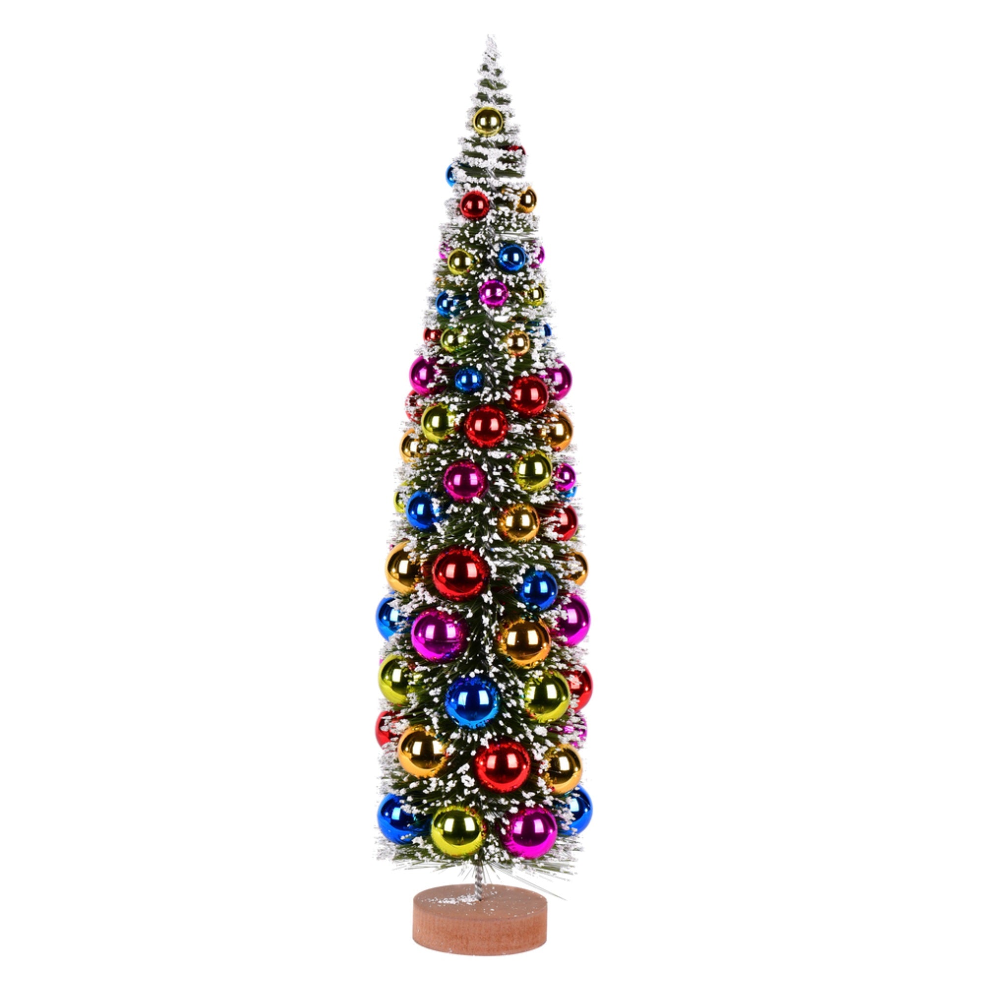 24” Frosted Green Tree with Multi Balls