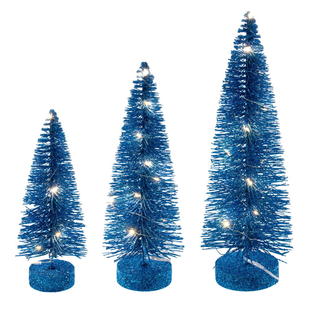 8”-10”-12” Turquoise Bottle Brush Clear