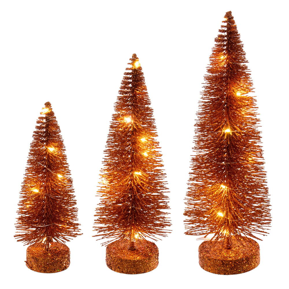 8″-10″-12″ Orange Bottle Brush Clear Lts