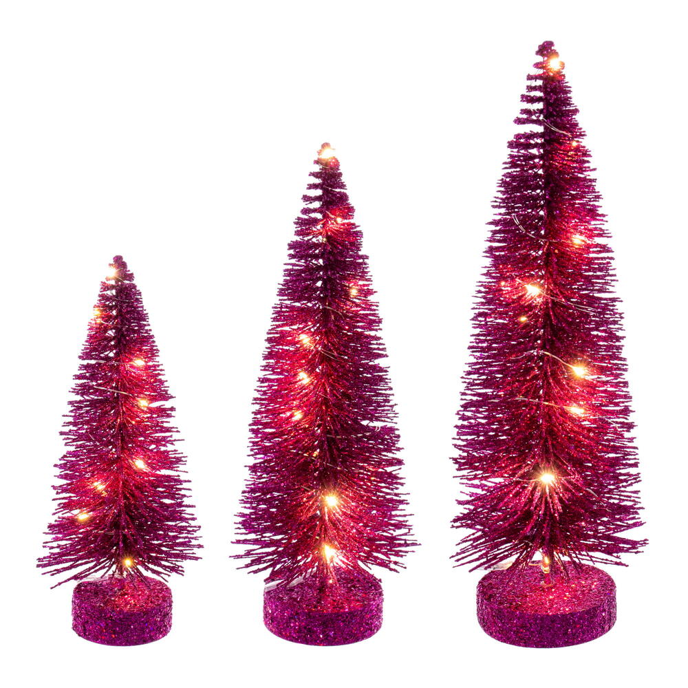 8”-10”-12” Hot Pink Brush Clear Lights