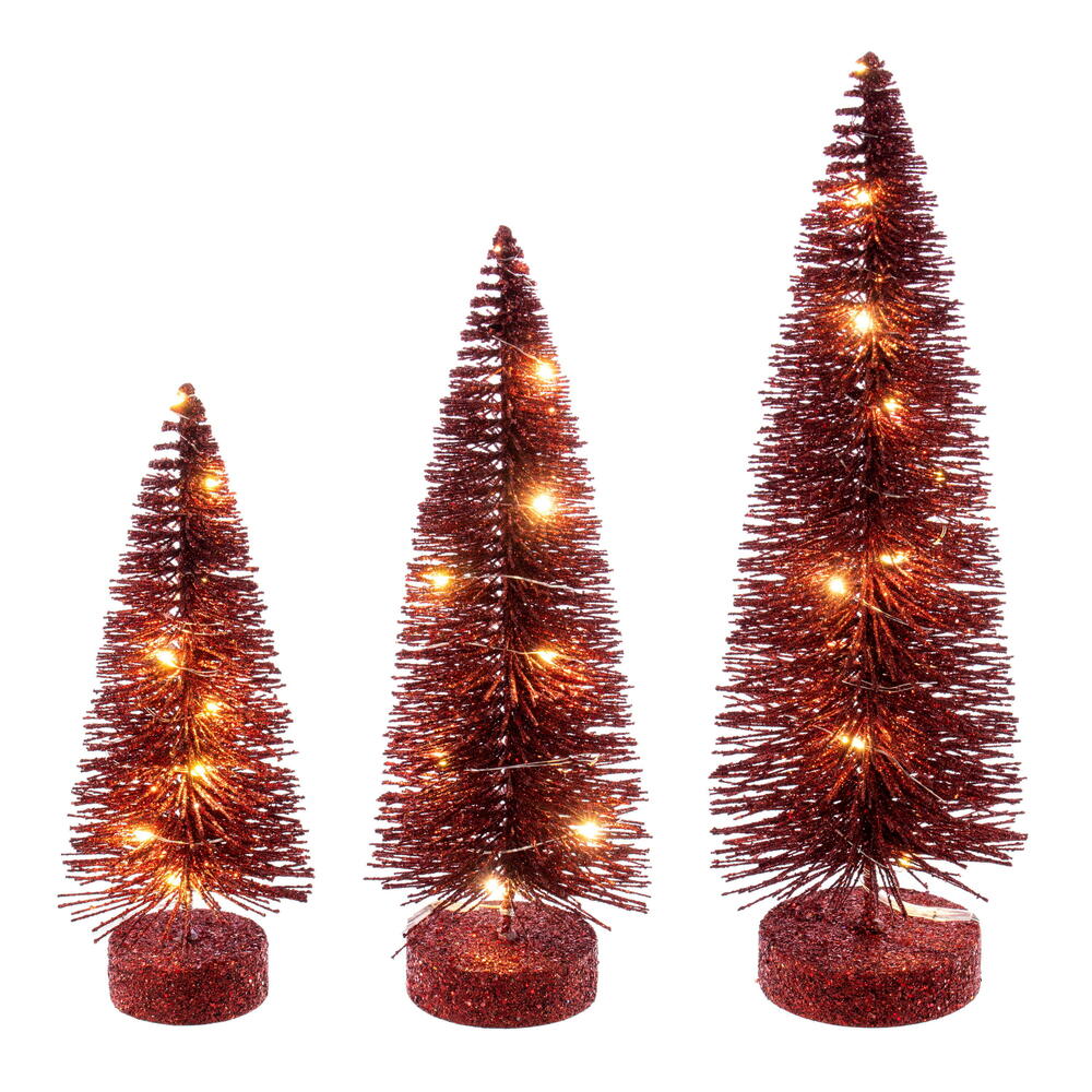 8”-10”-12” Burgundy Brush Clear Lights