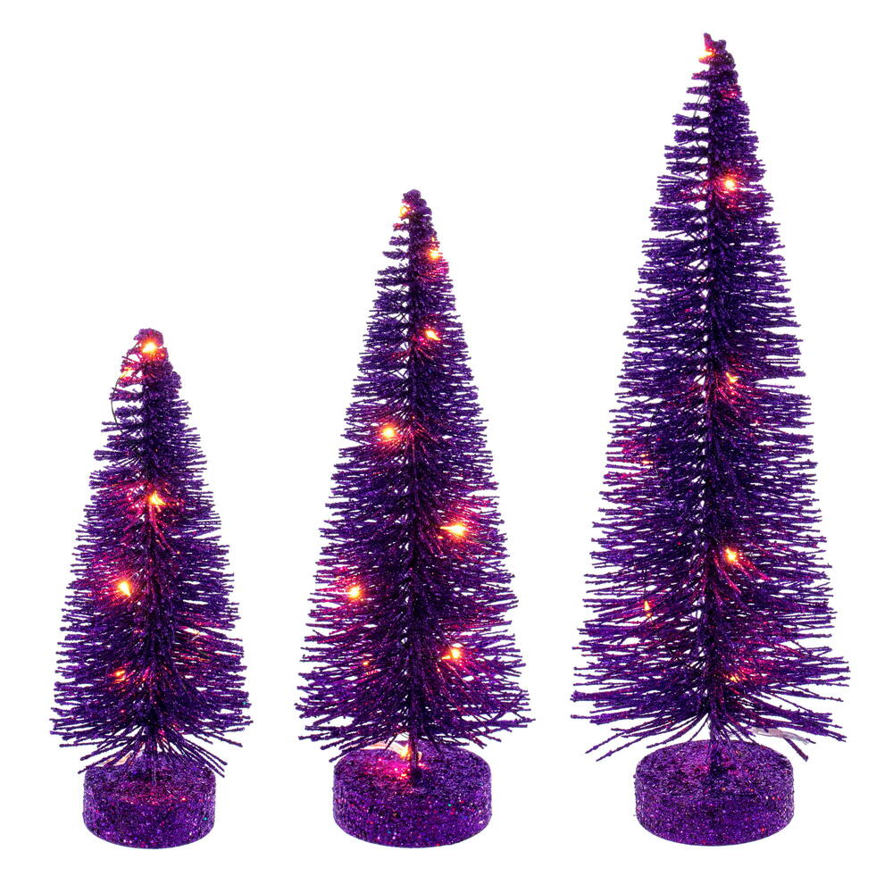 8”-10”-12” Purple Bottle Brush Orange Lt