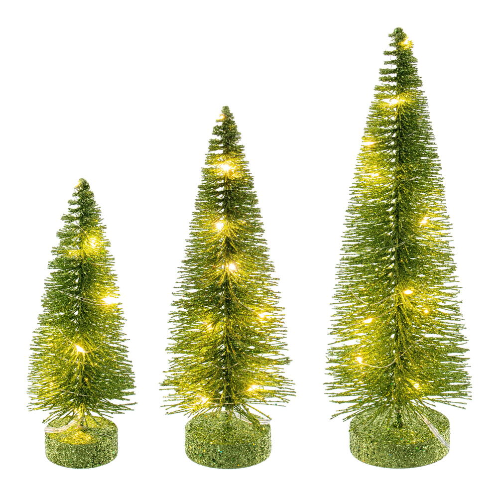 8”-10”-12” Lime Bottle Brush Clear Light