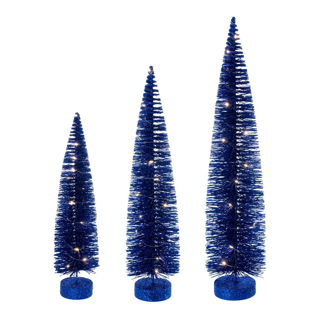 16″-20″-24″ Blue Bottle Brush Clear Lts