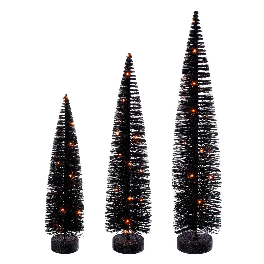 16”-20”-24” Black Bottle Brush Orange Lt