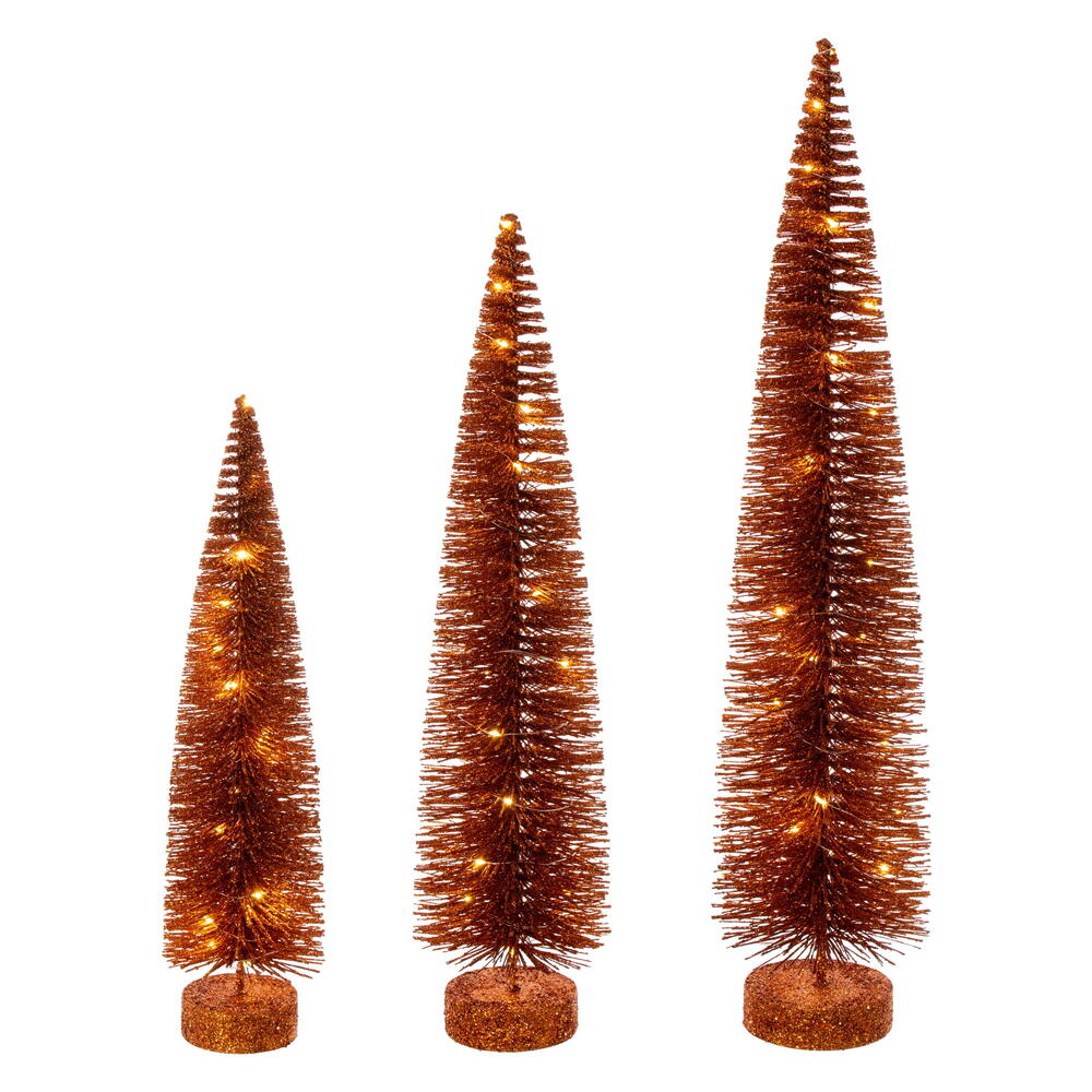 16”-20”-24” Orange Bottle Brush Clear Lt