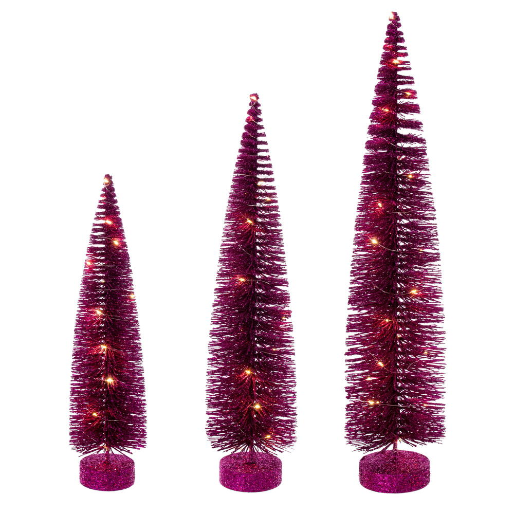 16-20”-24” Hot Pink Brush Clear Lights
