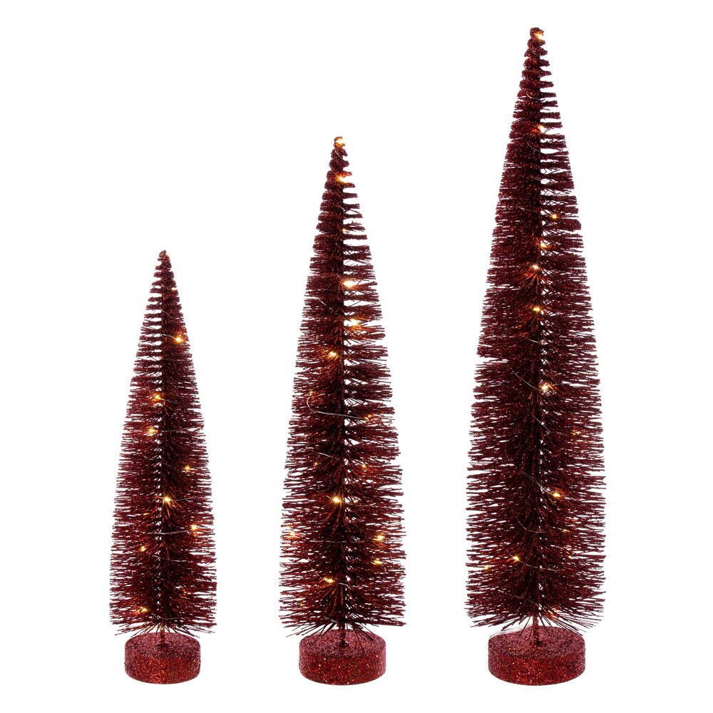 16”-20”-24” Burgundy Brush Clear Lights